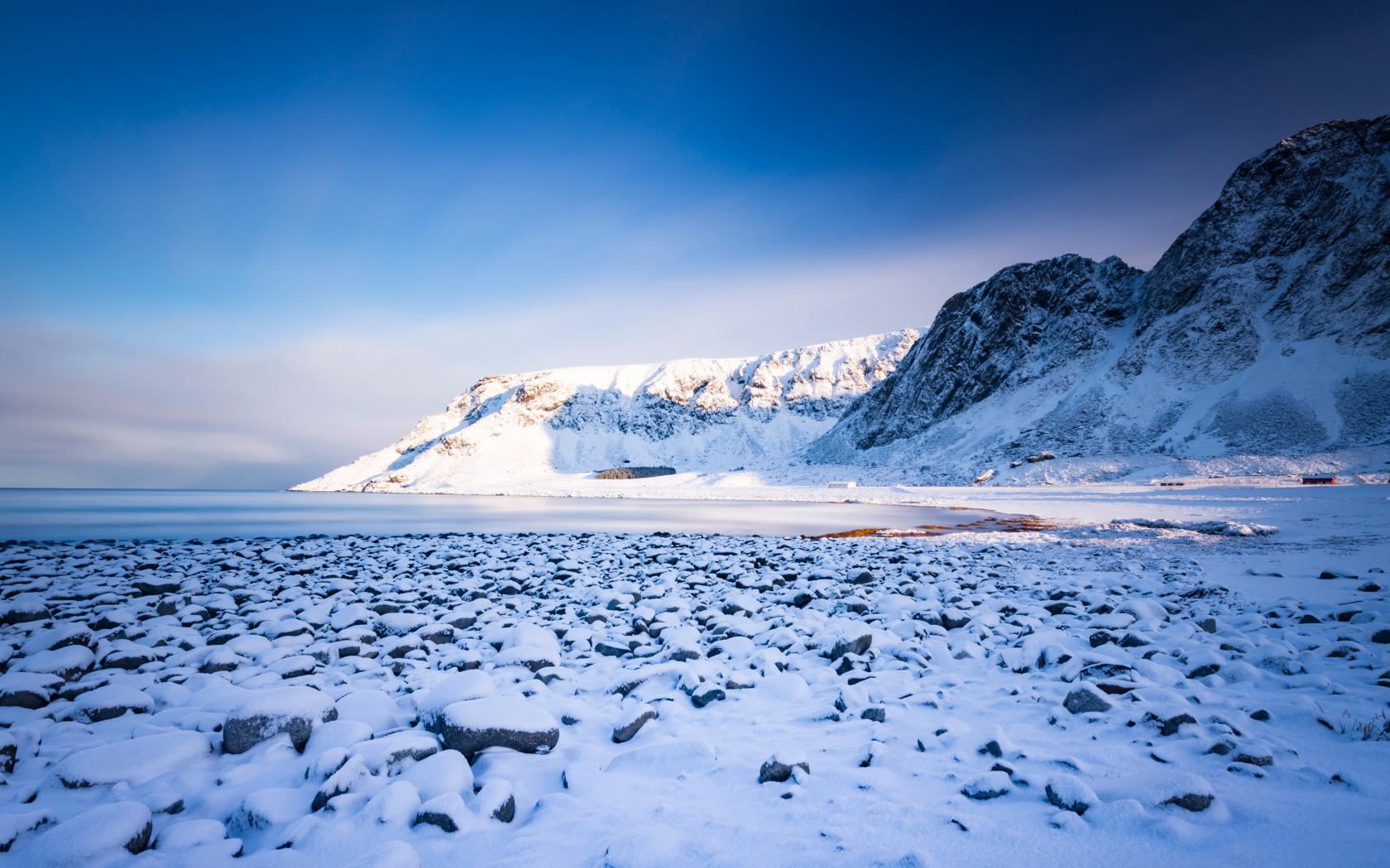 Заснеженные Лофотенские острова, Норвегия 