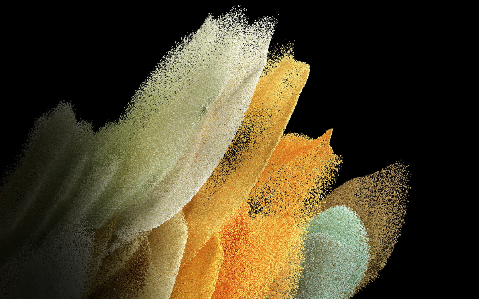 Разноцветный абстрактный песок на черном фоне