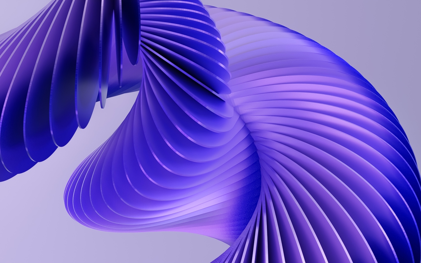 Фиолетовая волнистая спираль на сером фоне
