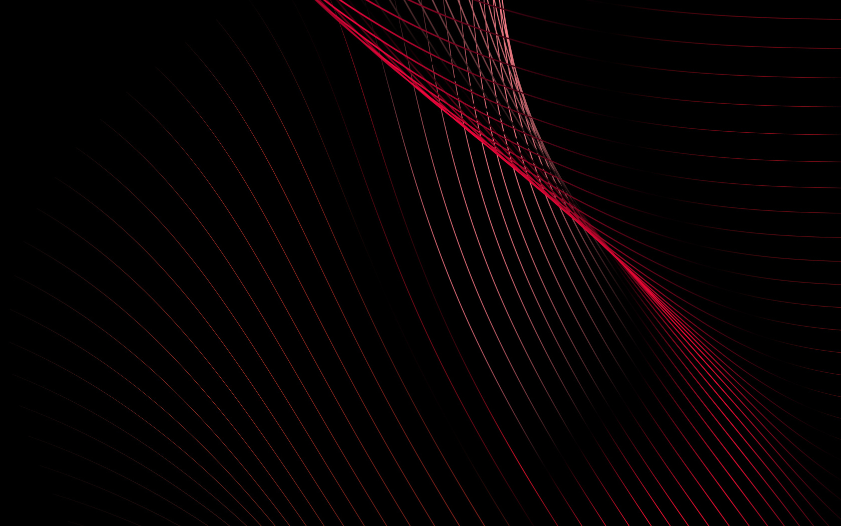 Красные волнистые тонкие линии на черном фоне