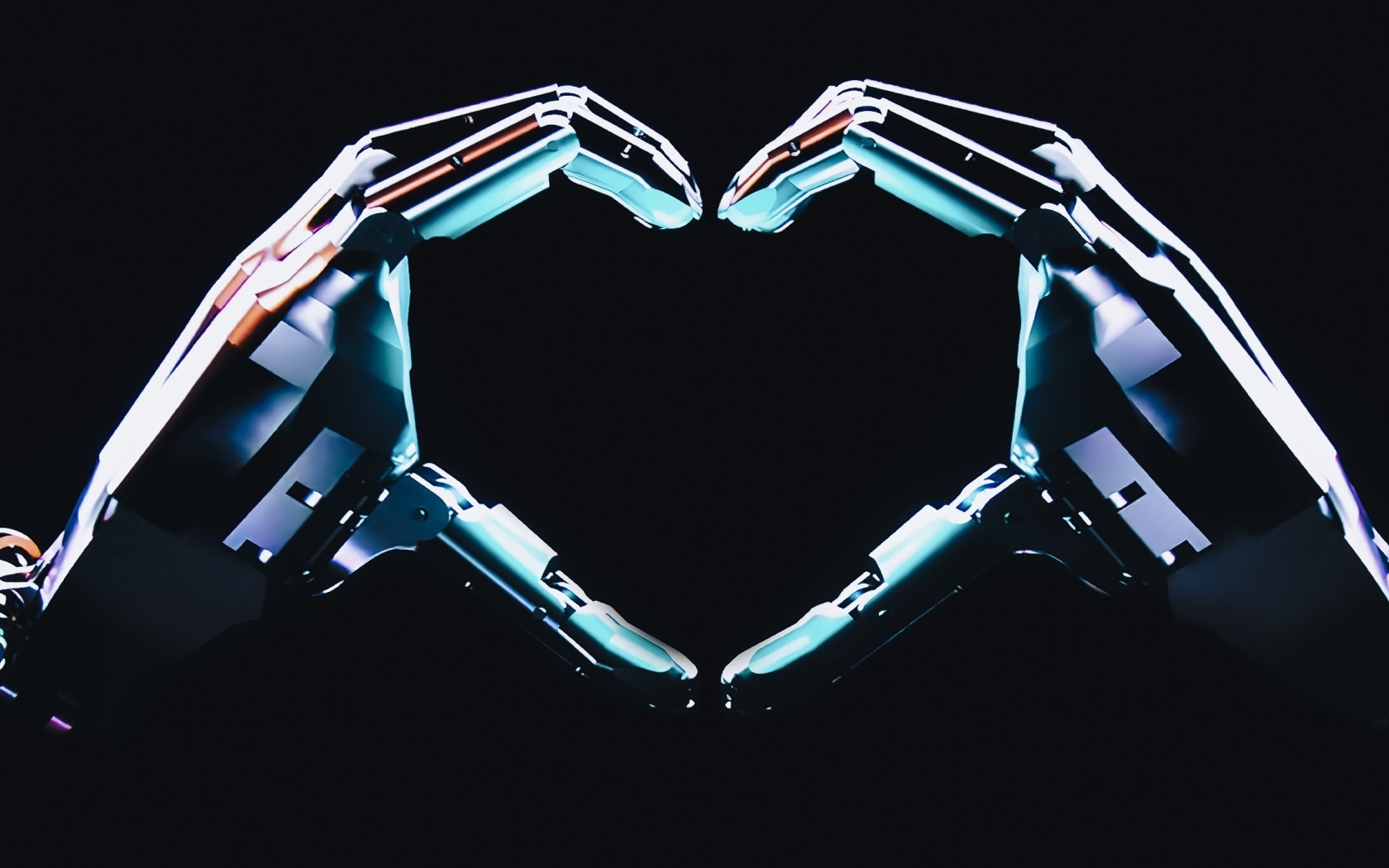 Робот делает сердце руками