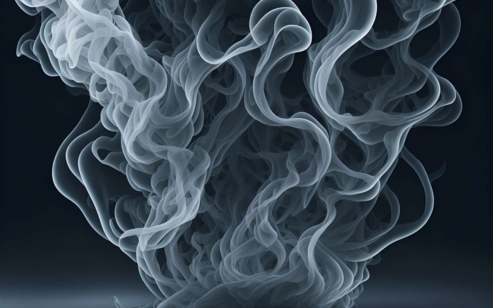 Густой белый дым на сером фоне