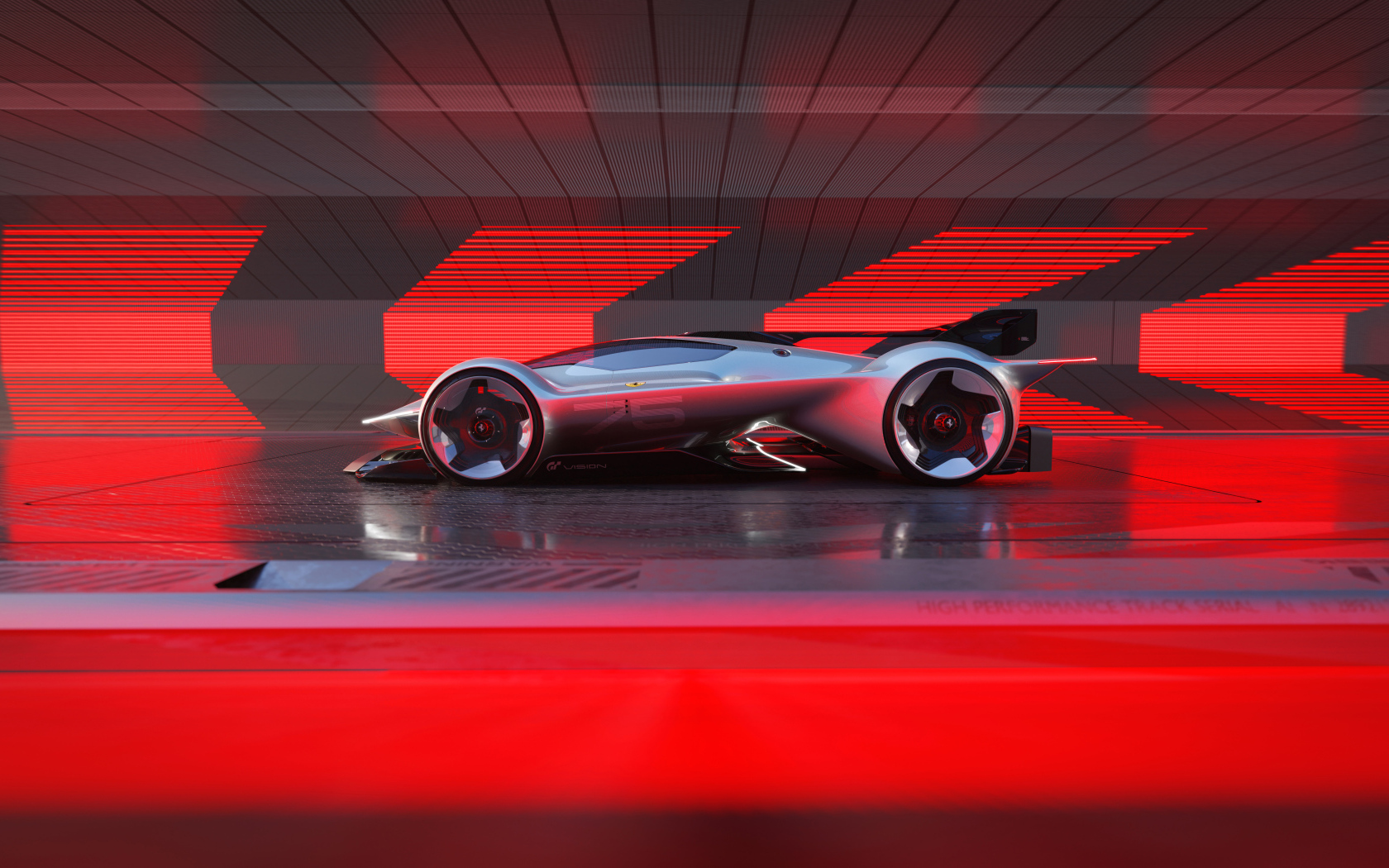 Автомобиль Ferrari Vision Gran Turismo  вид сбоку