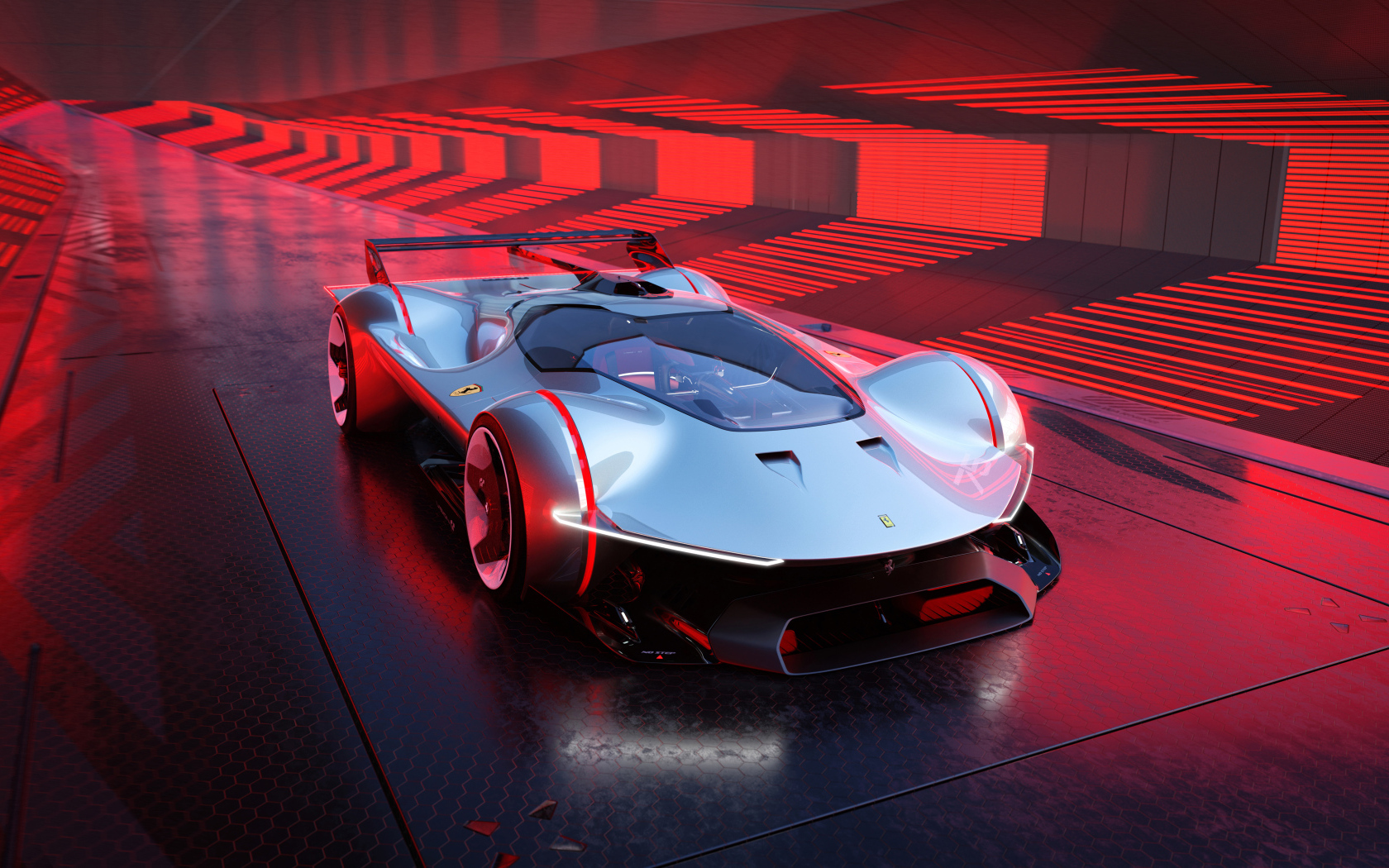 Подготовка к гонкам автомобиля Ferrari Vision Gran Turismo