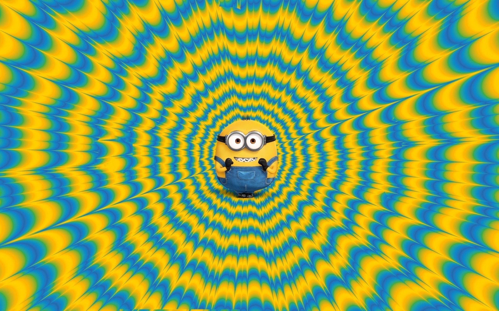 Миньон на фоне абстракции