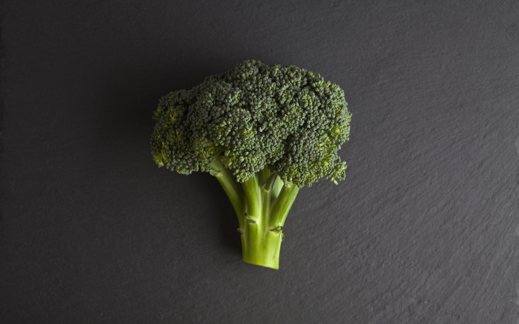 Зеленое брокколи на сером столе