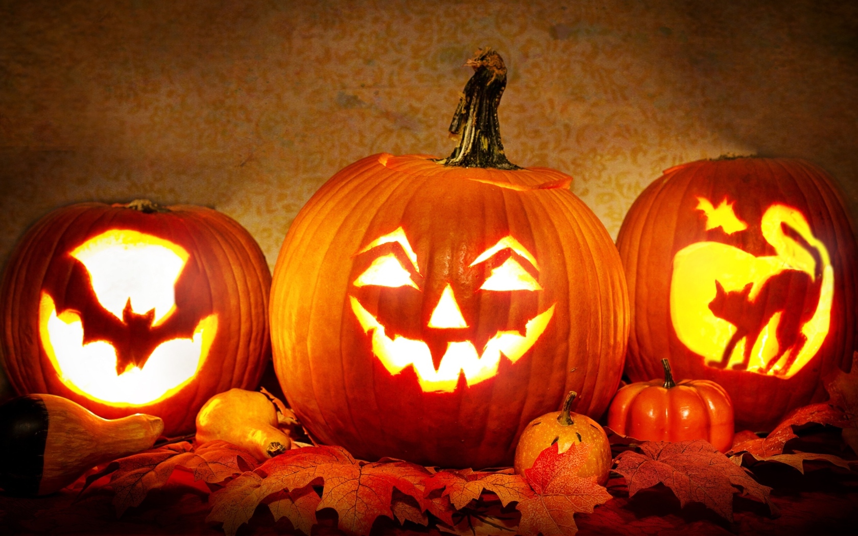 Фонари тыквы на праздник Хэллоуин