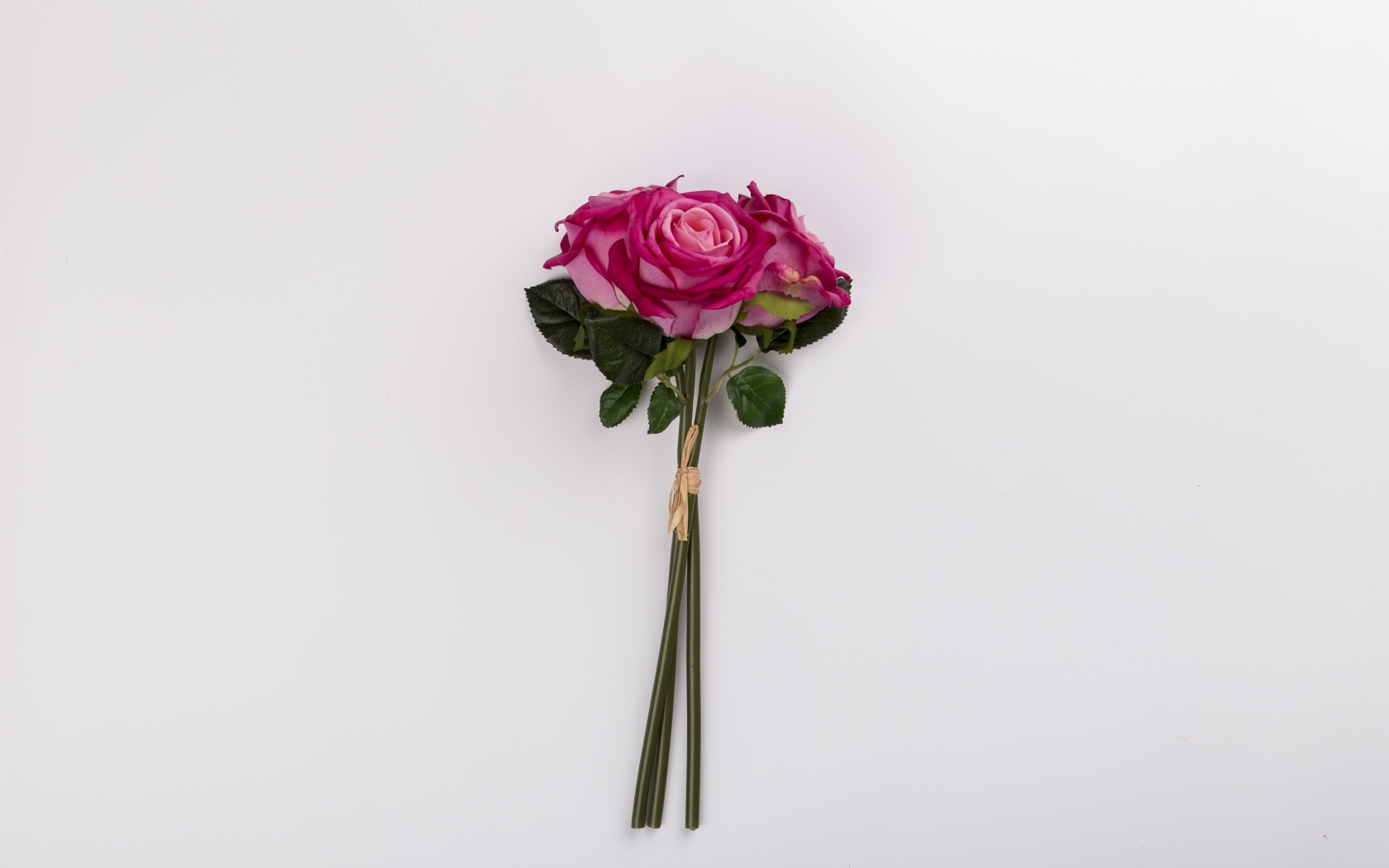 Три розы на сером фоне