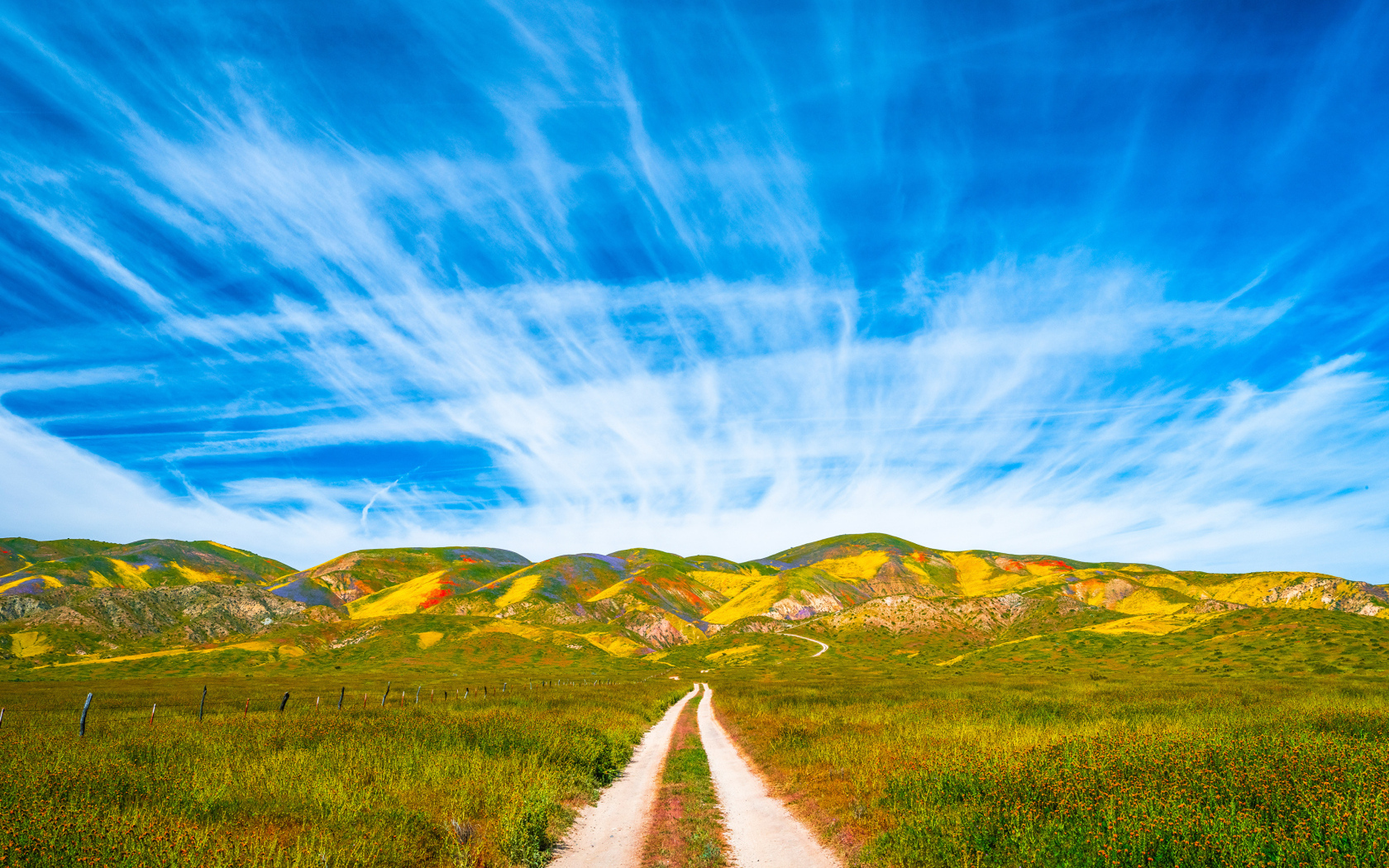 Красивое голубое небо над национальным парком, США