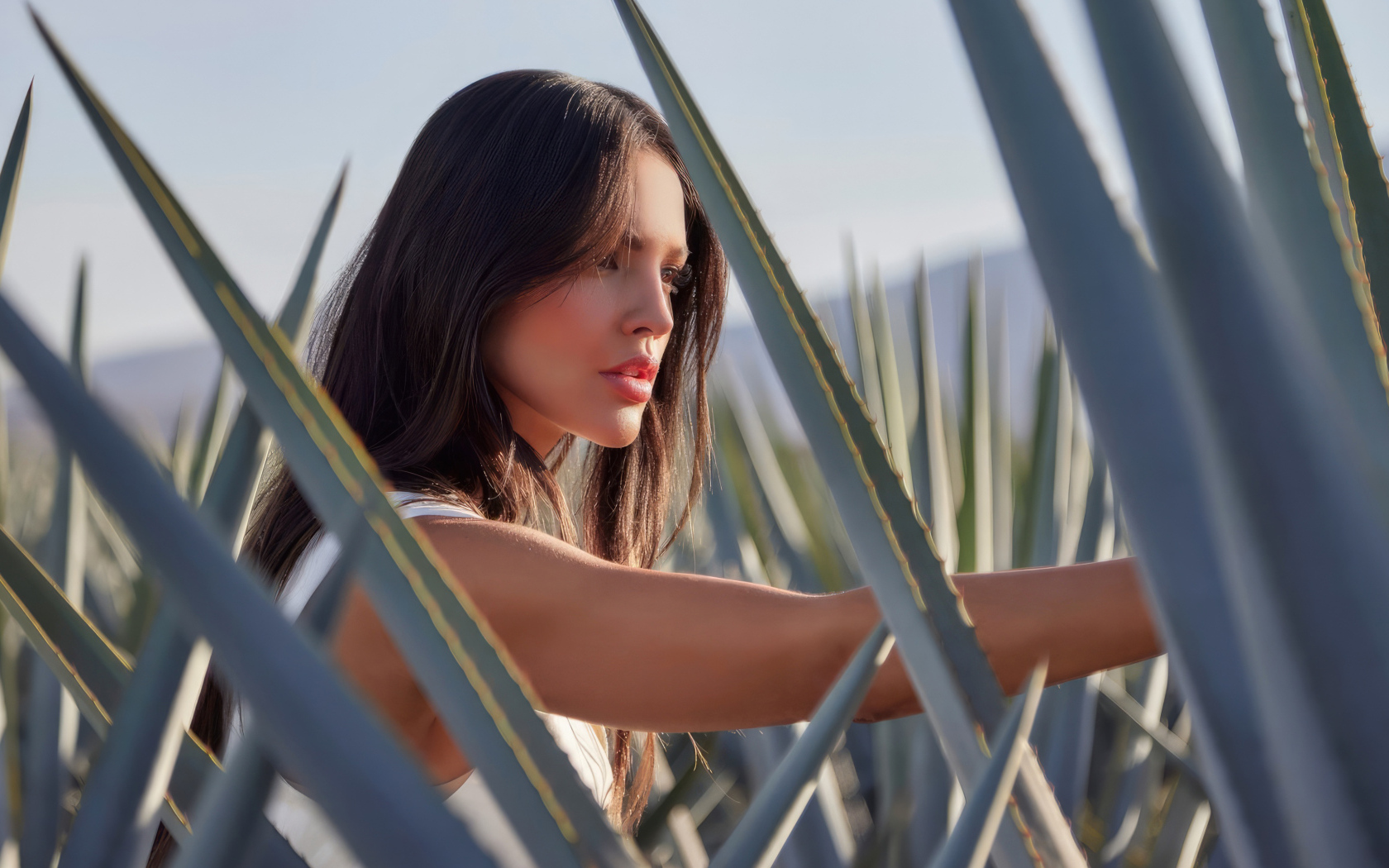 Милая актриса Эйса Гонсалес в зарослях