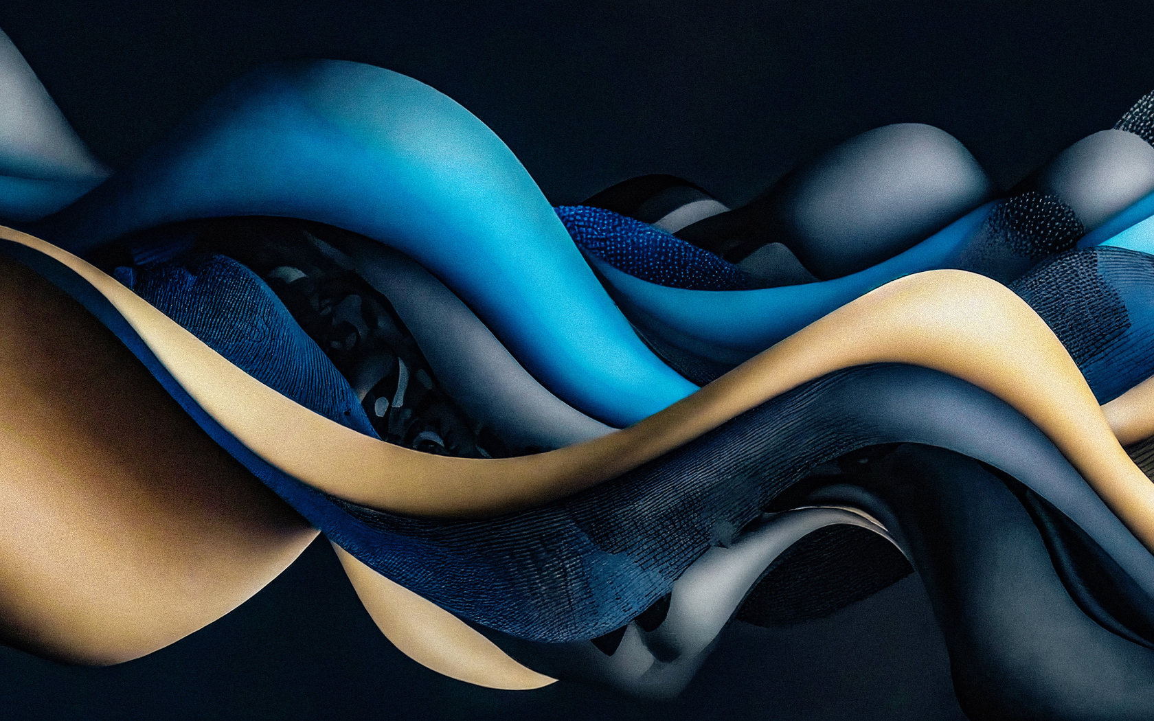 Разноцветные переплетенные абстрактные волны