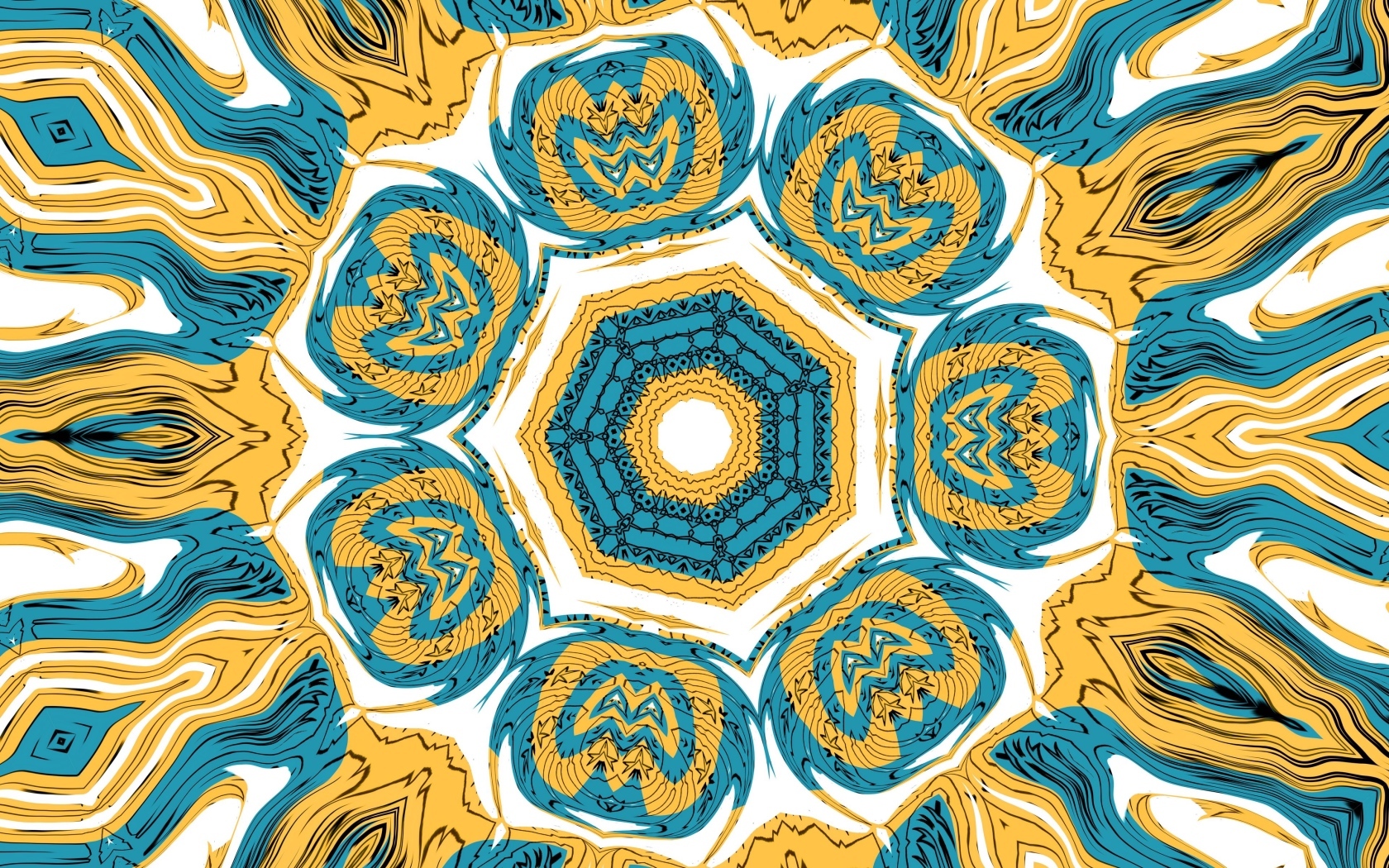 Желто-голубой абстрактный узор 