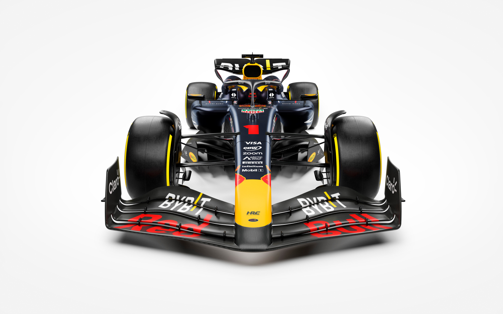 Гоночный автомобиль Red Bull RB20 2024 года вид спереди