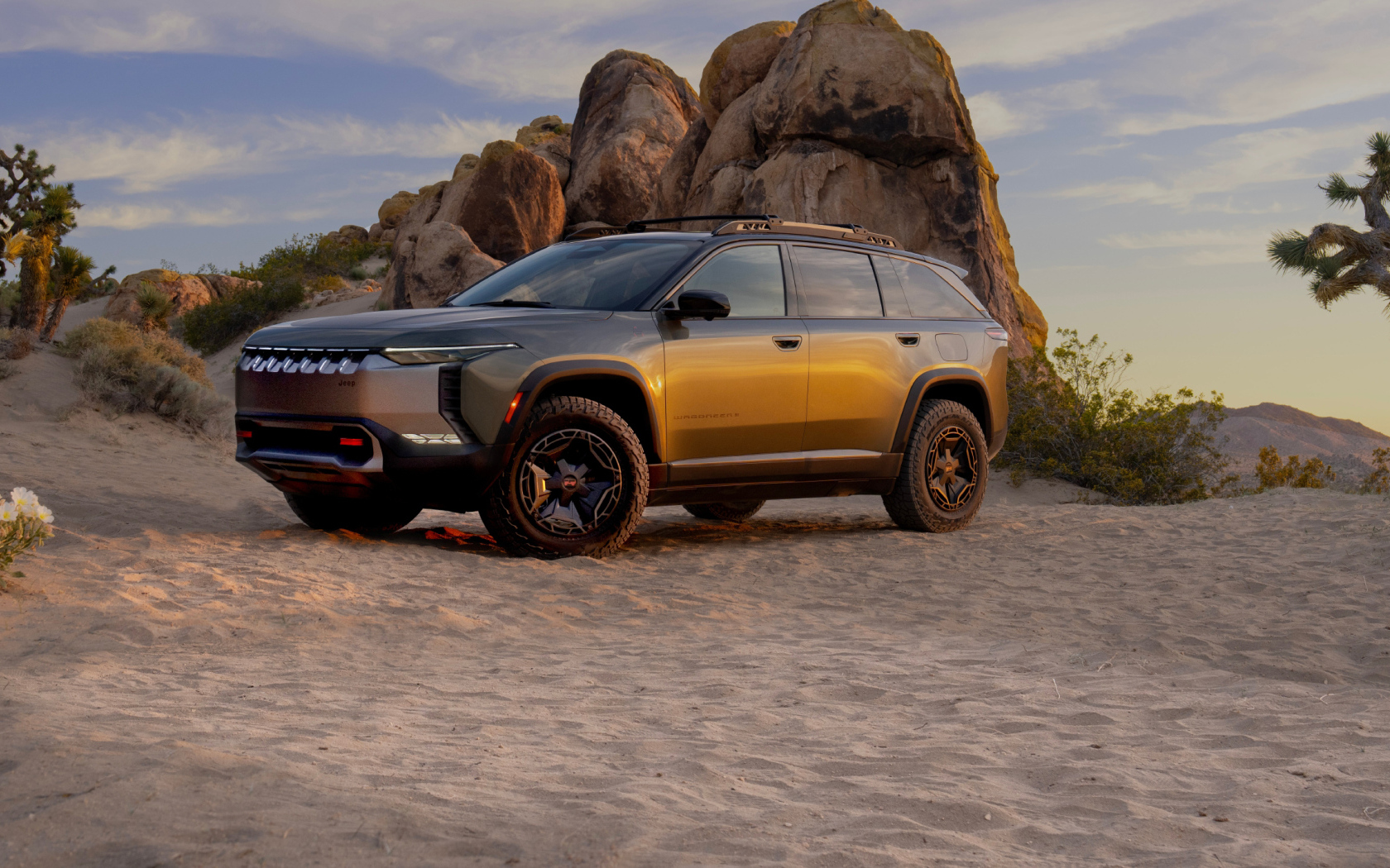 Внедорожник  Jeep Wagoneer S Trailhawk Concept 2024 в горах