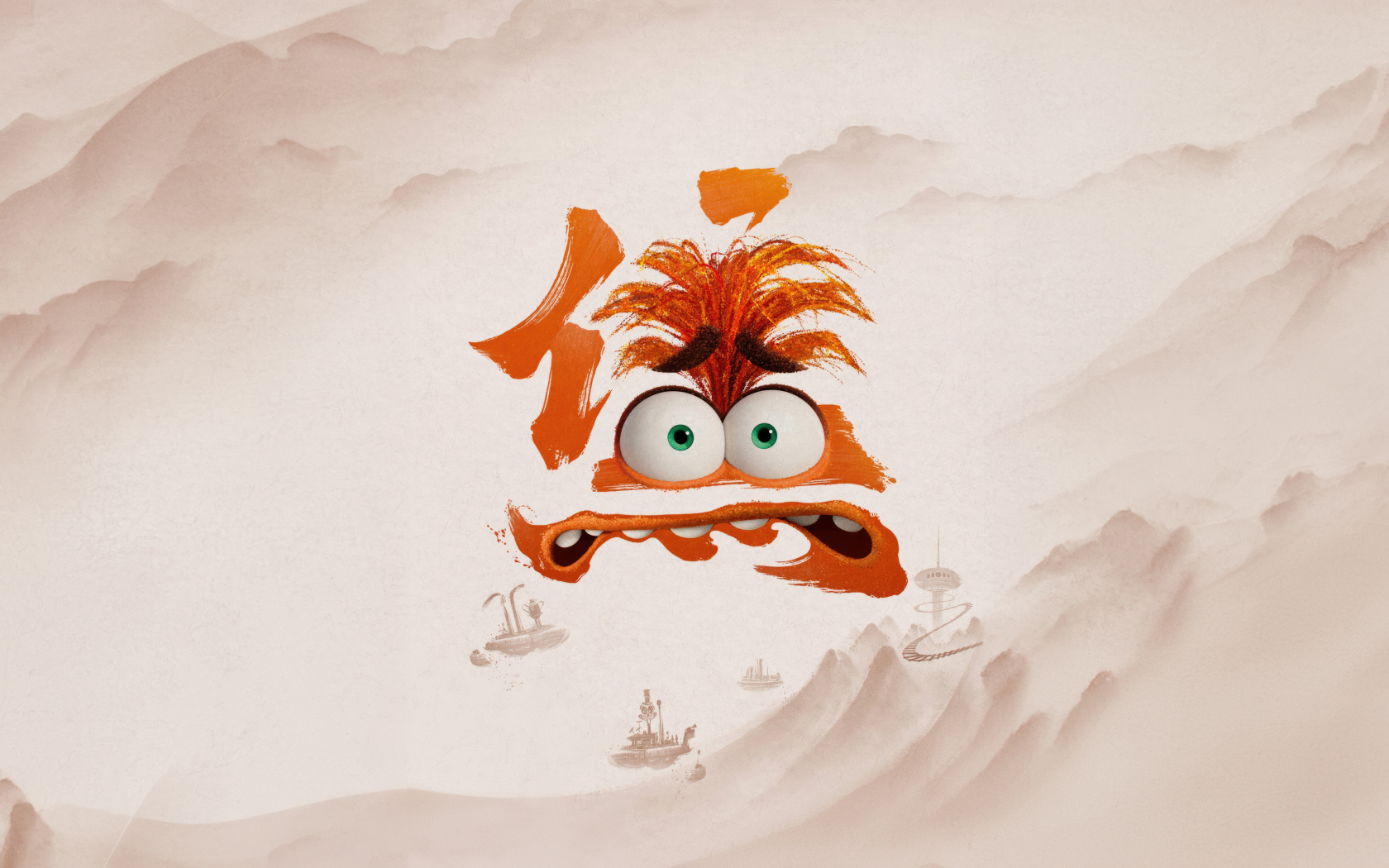 Символ персонажа Тревожность в мультфильме Головоломка 2