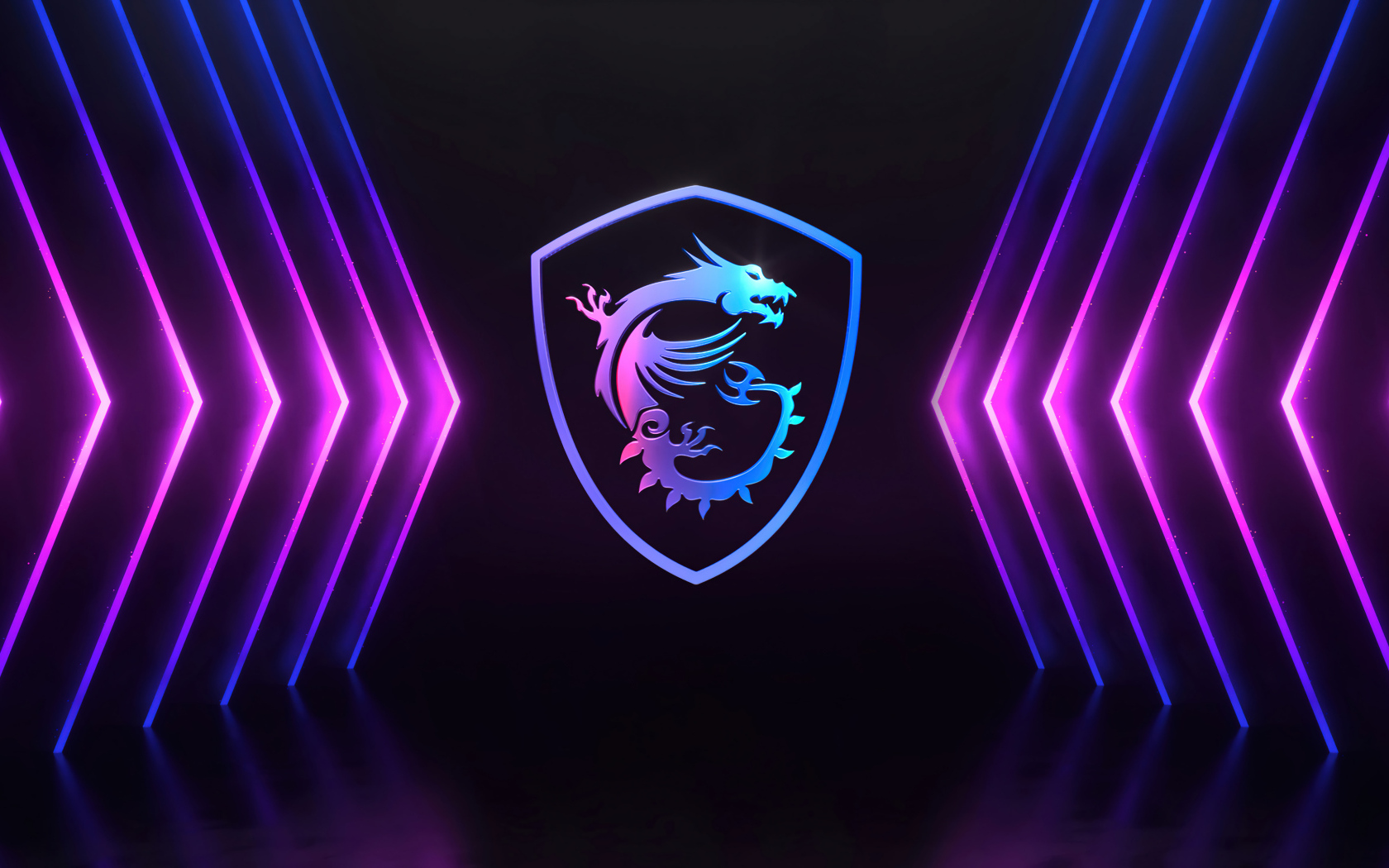 Красивый яркий неоновый фон для логотипа msi