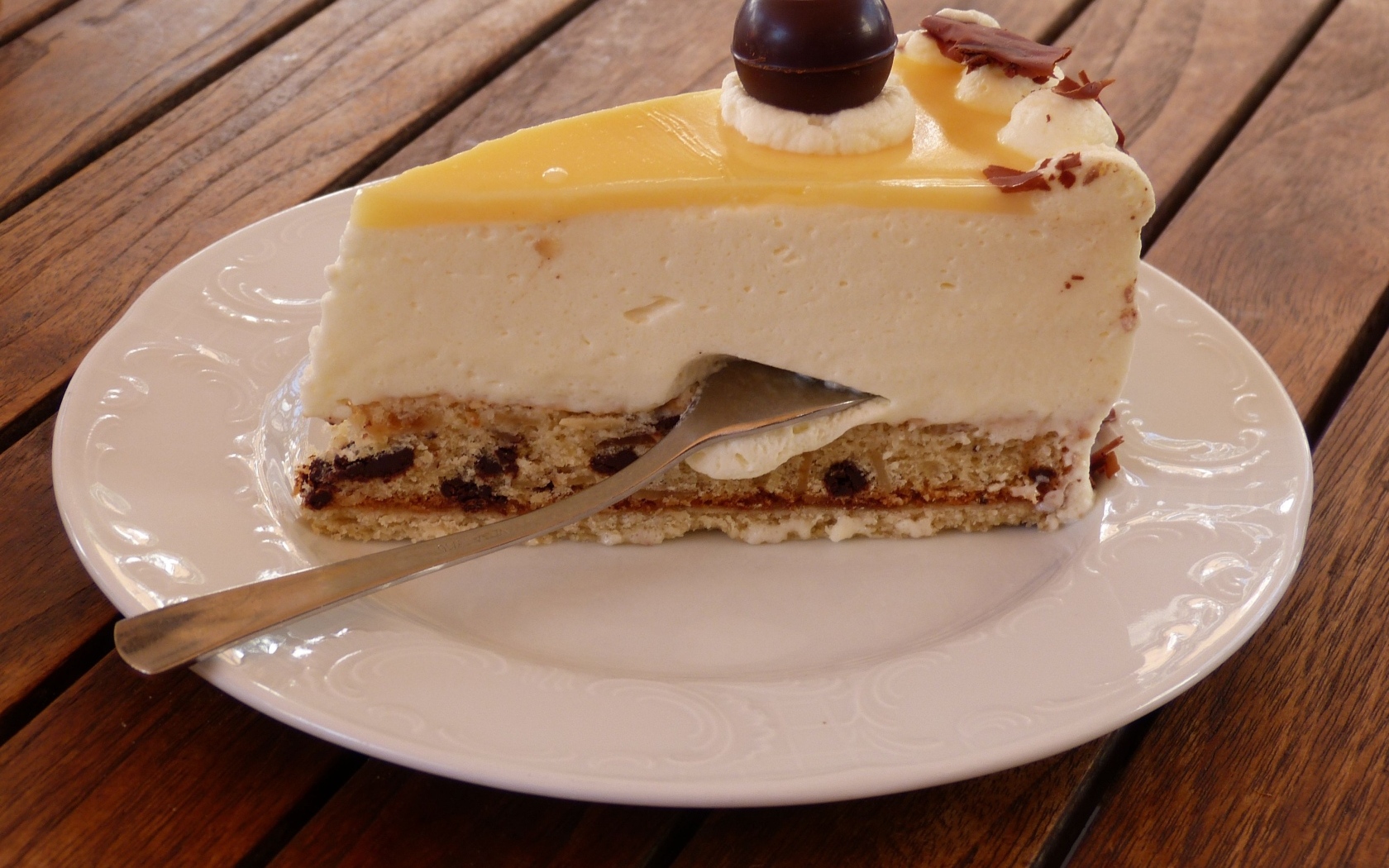 Кусок вкусного ароматного торта