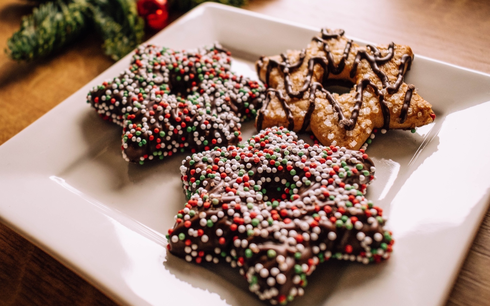 Рождественское печенье в форме звезды