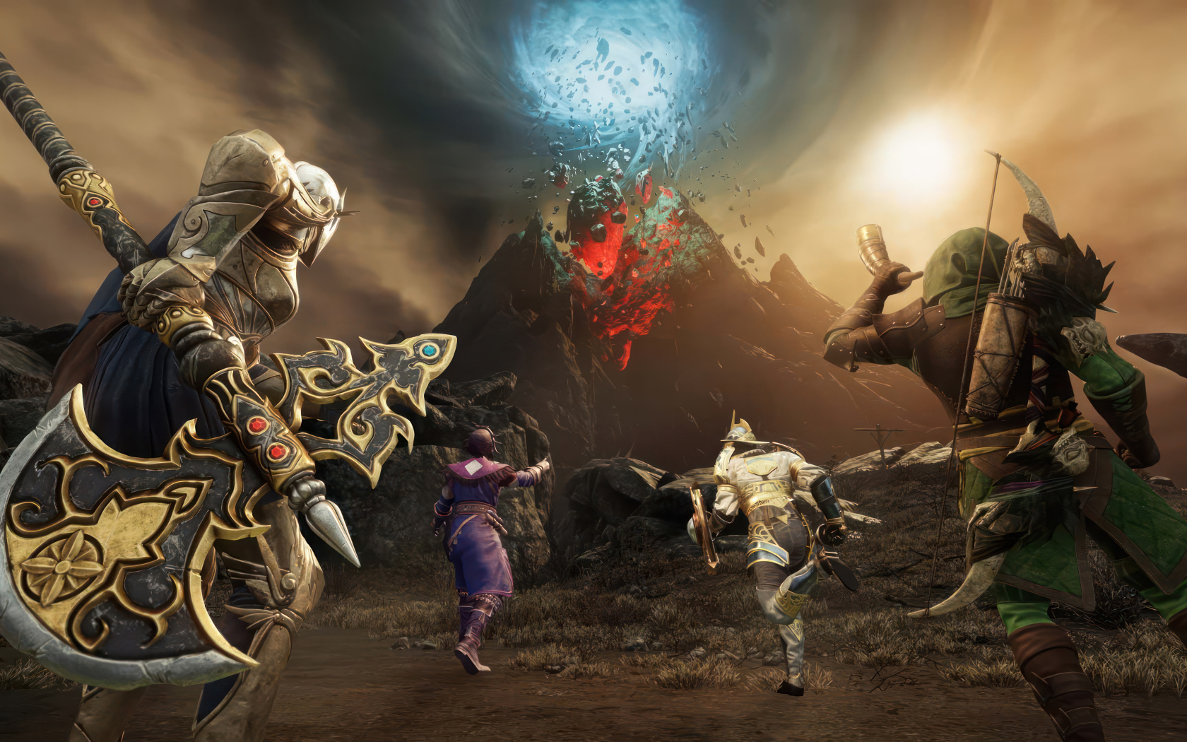 Дыра в небе в компьютерной игре New World: Aeternum, 2024