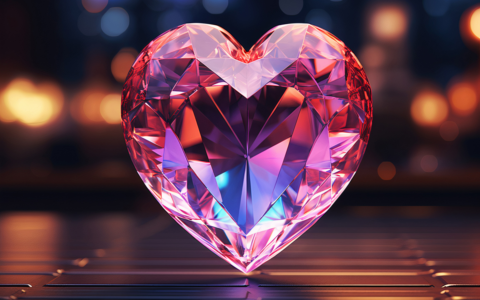 Большое розовое драгоценное сердце