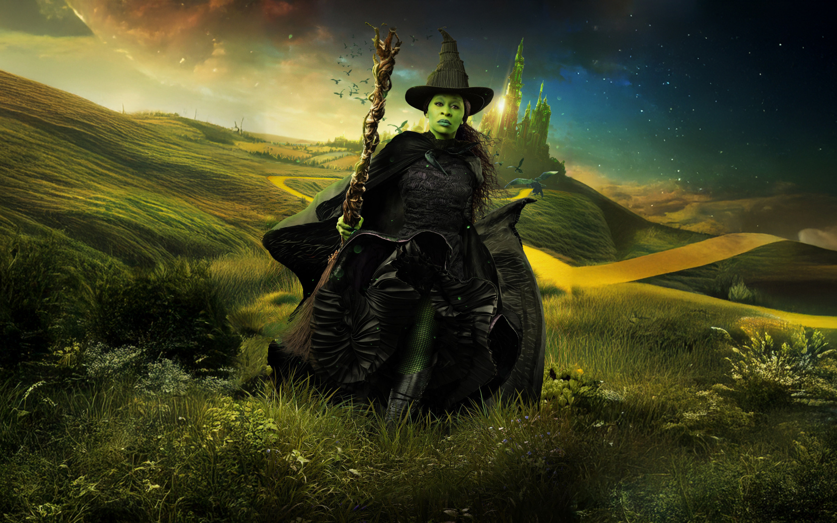 Персонаж Эльфаба из нового фильма Злая: Часть первая, 2024