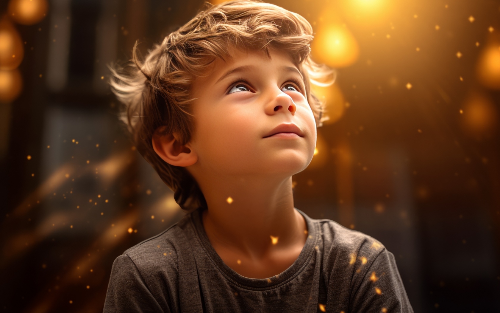 Маленький мальчик мечтатель 