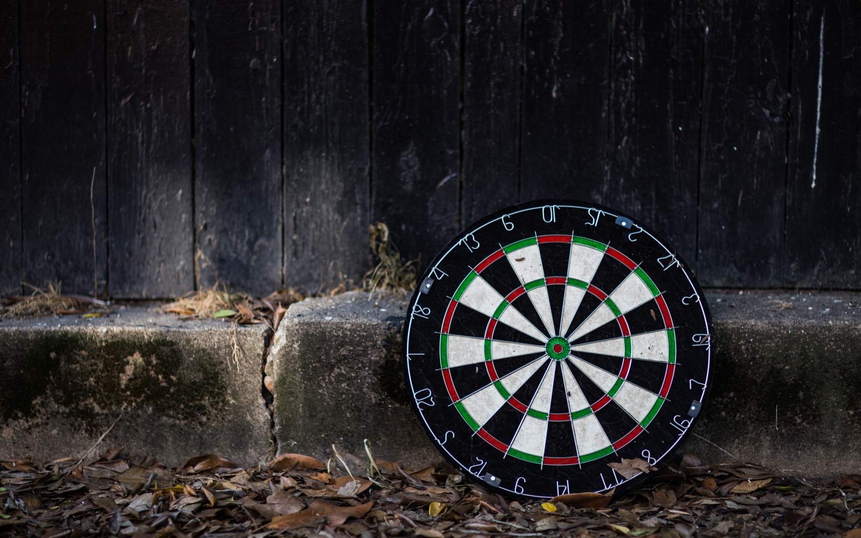 Доска мишень для дартс на земле