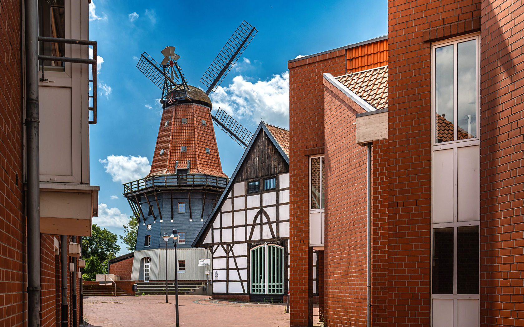 Мельница в старом городе, Германия