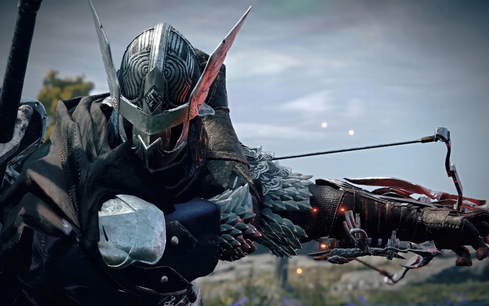 Воин с железной маской на лице в видеоигре Elden Ring Nightreign