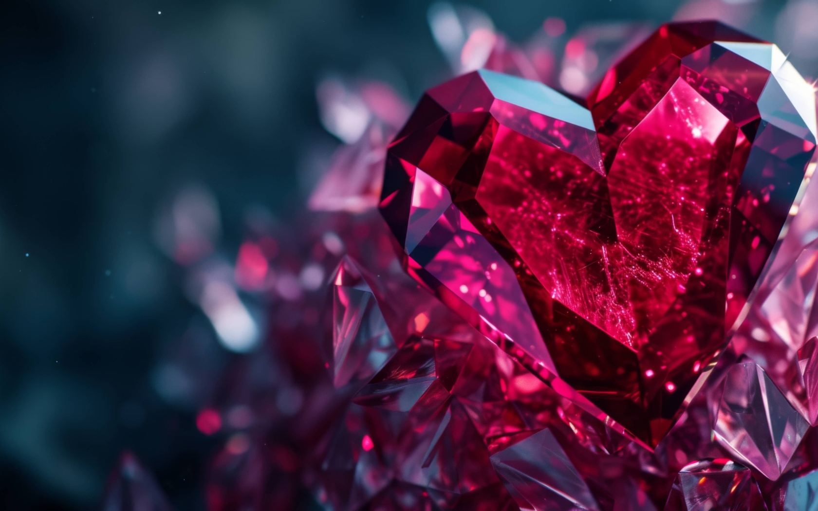 Сердце из красного камня