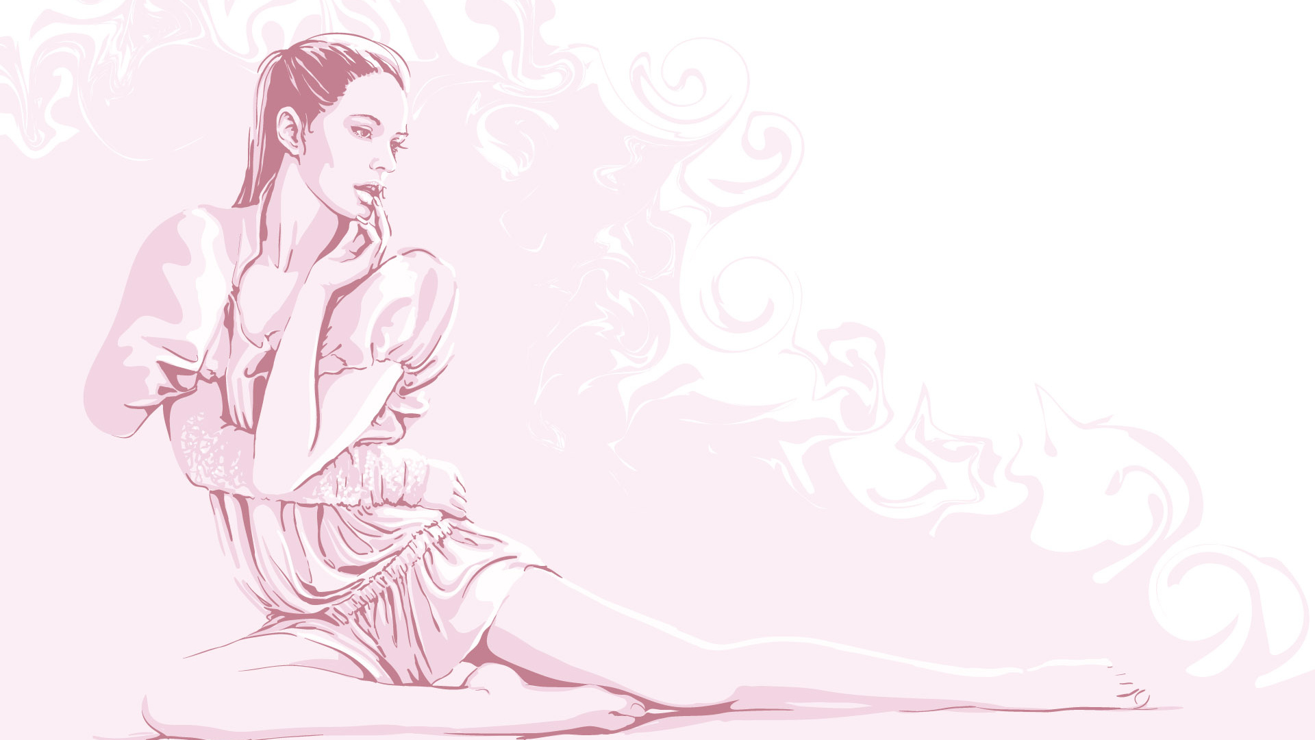 девушка в розовом