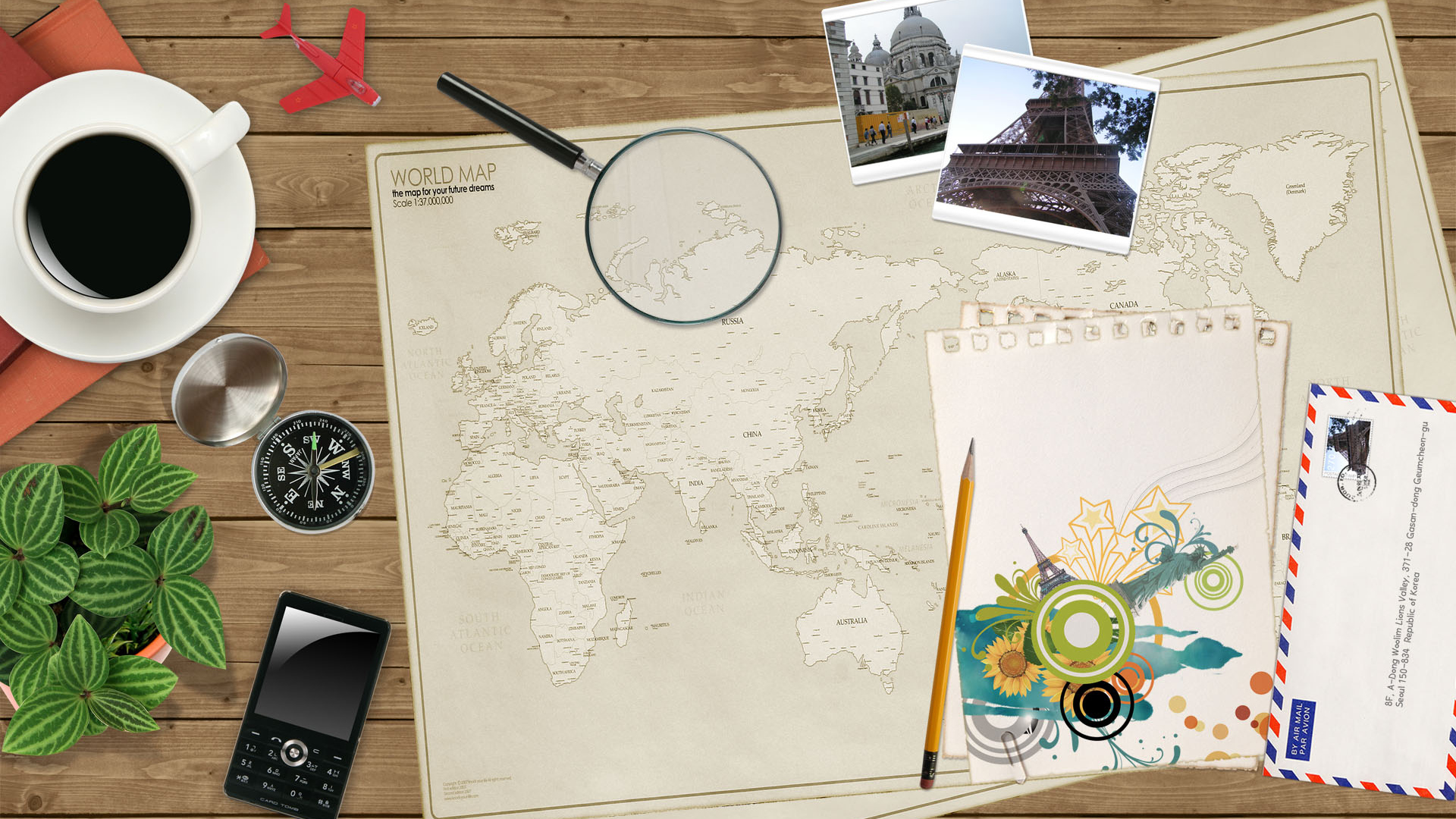 Рабочий стол путешественника