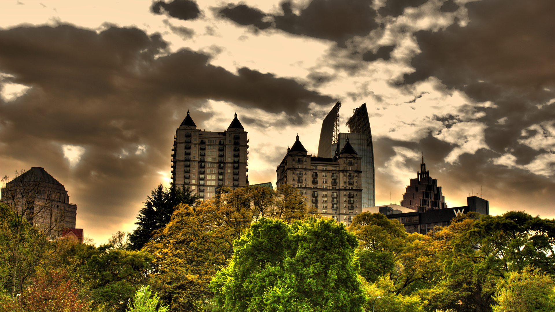 Верхушки зданий HDR