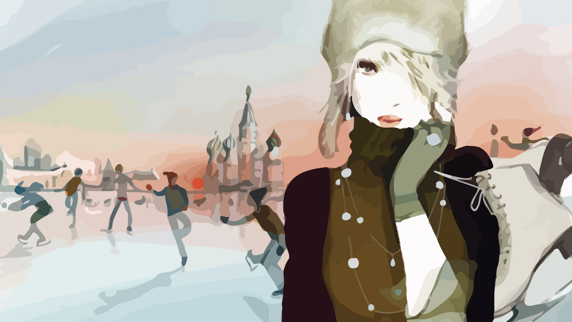 Зима, Москва, каток