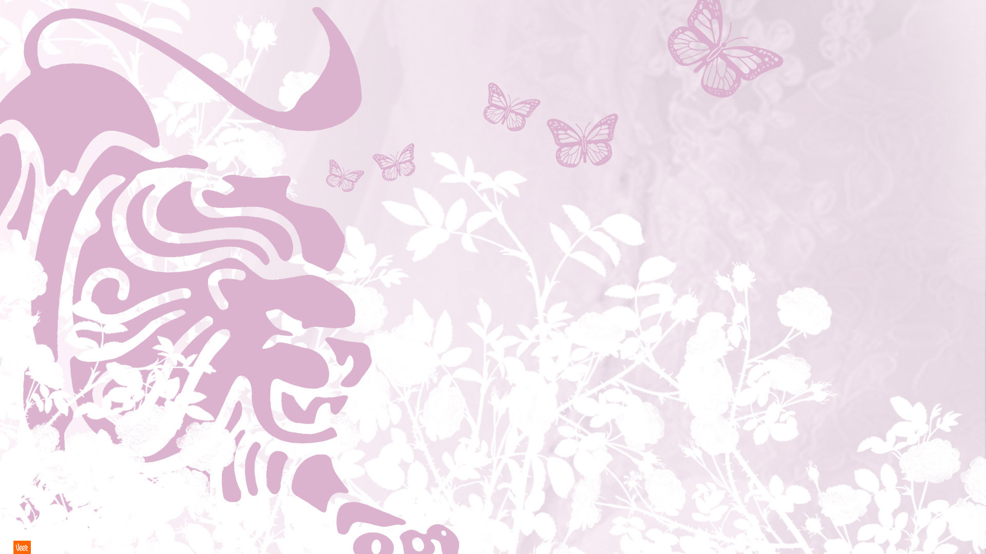 Лев и бабочки