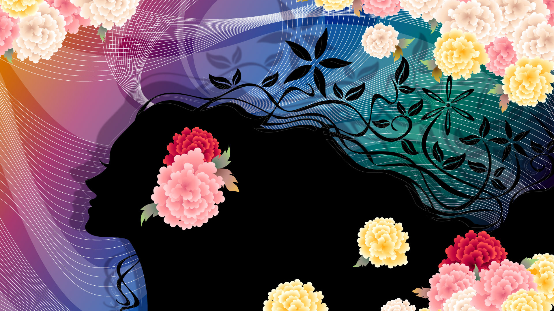 Векторные цветы