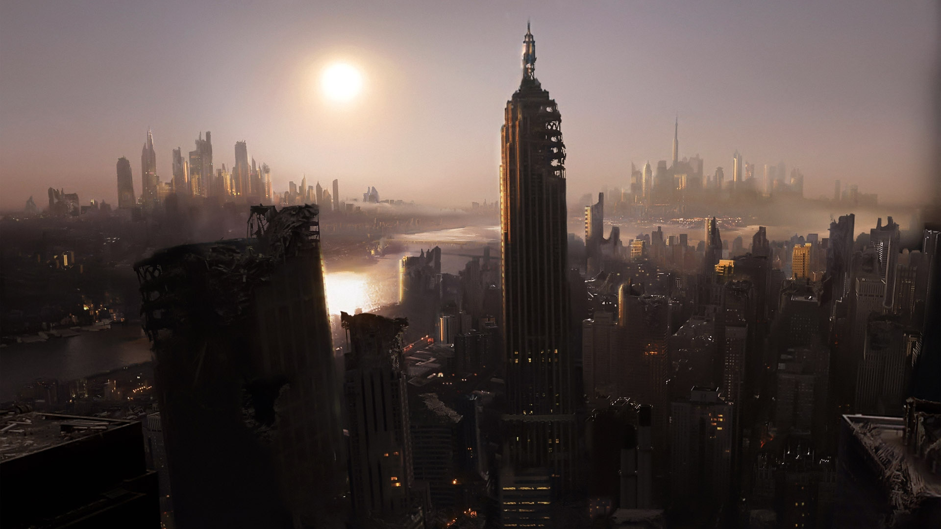 Город после бомбежки