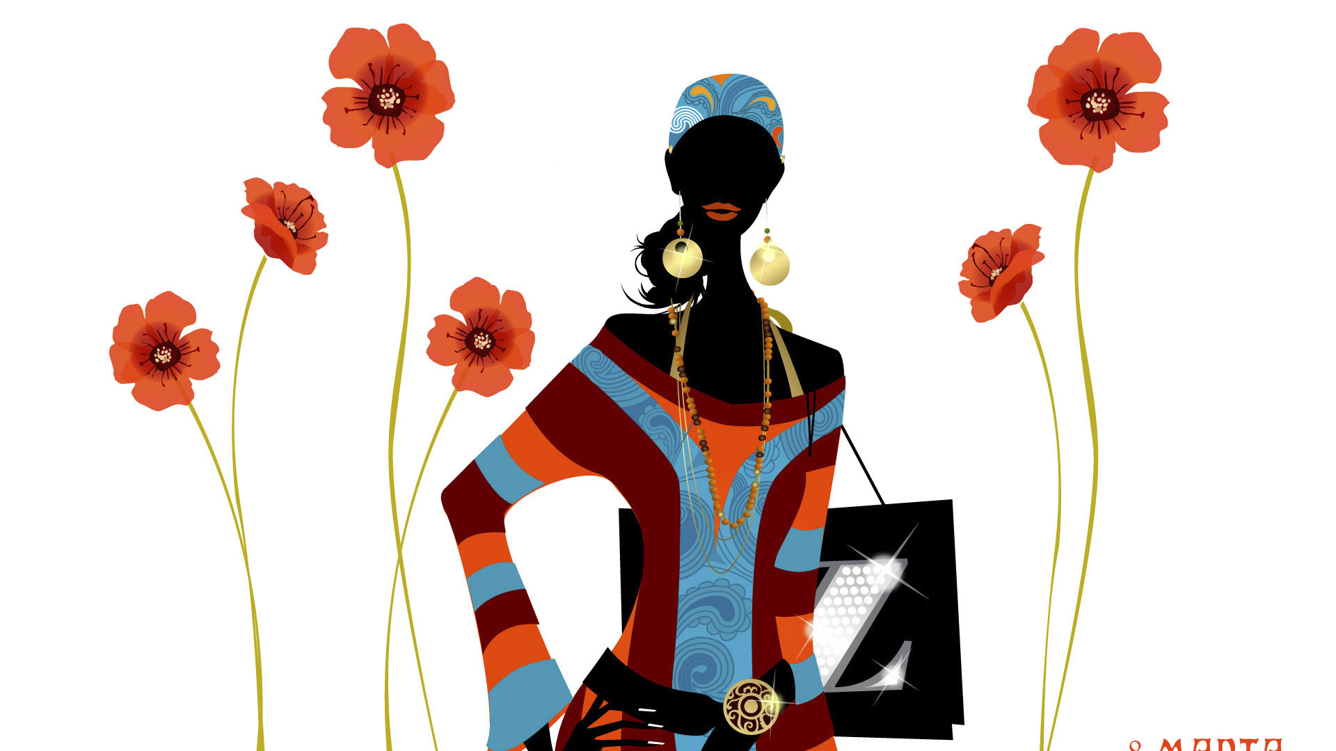 Гламурная дама на 8 марта