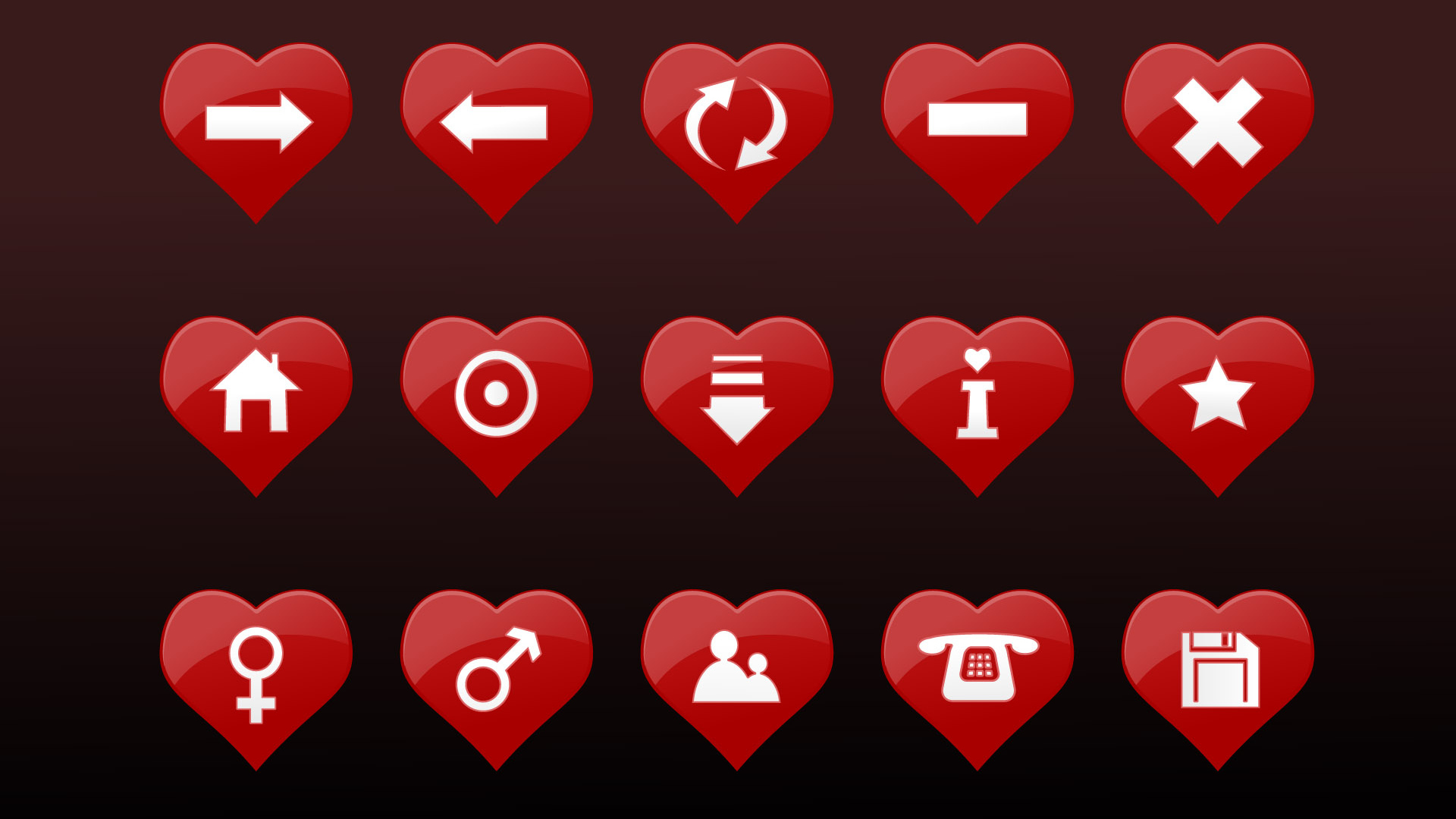 Влюбленные иконки