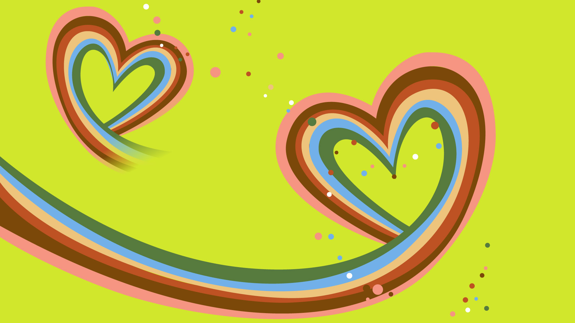 Радужные сердца