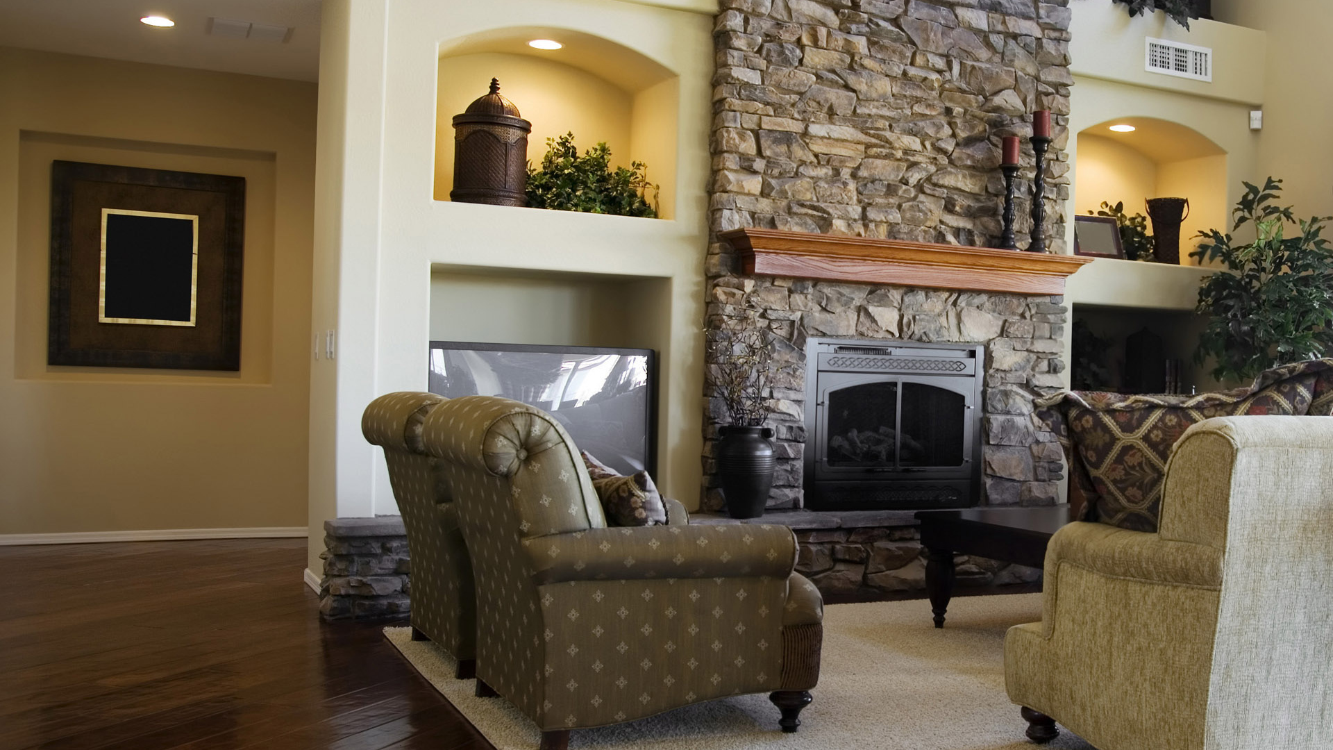 Комната с камином