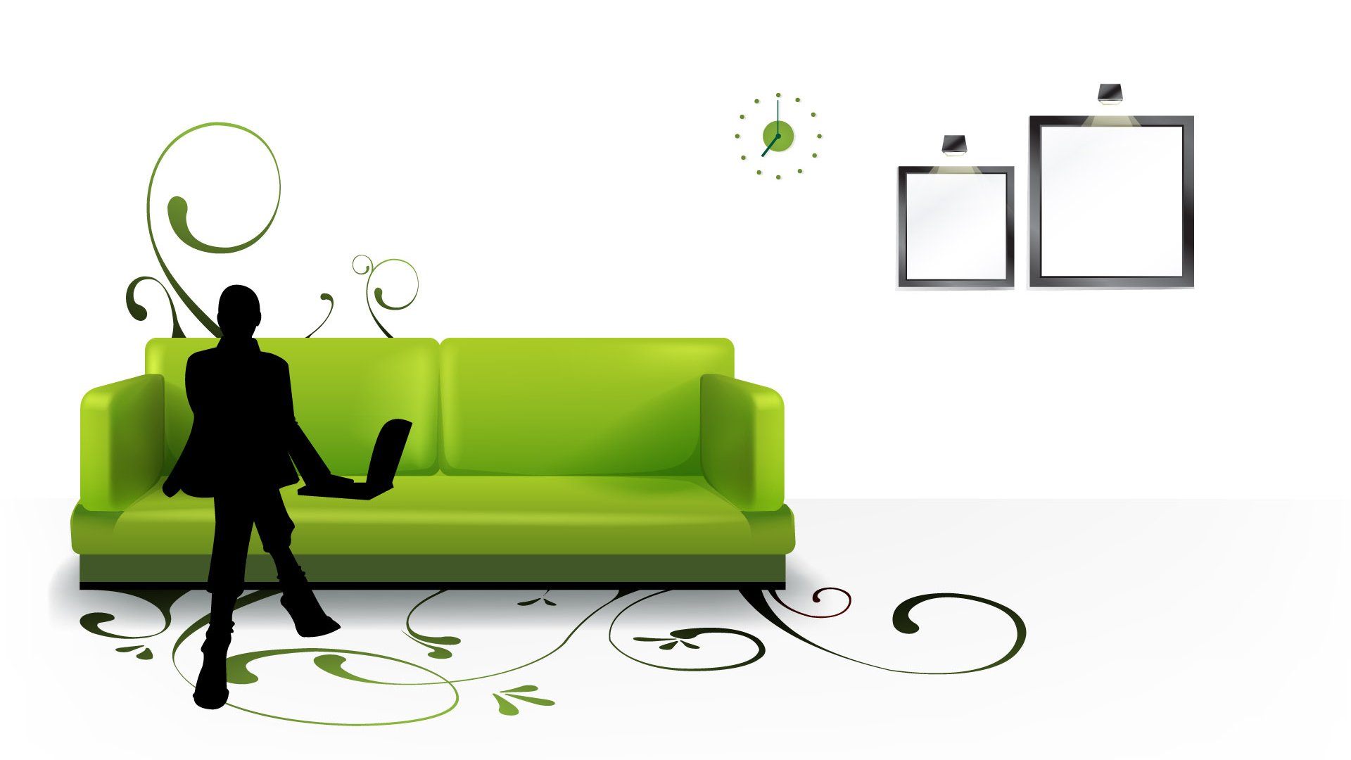 Зеленый диван