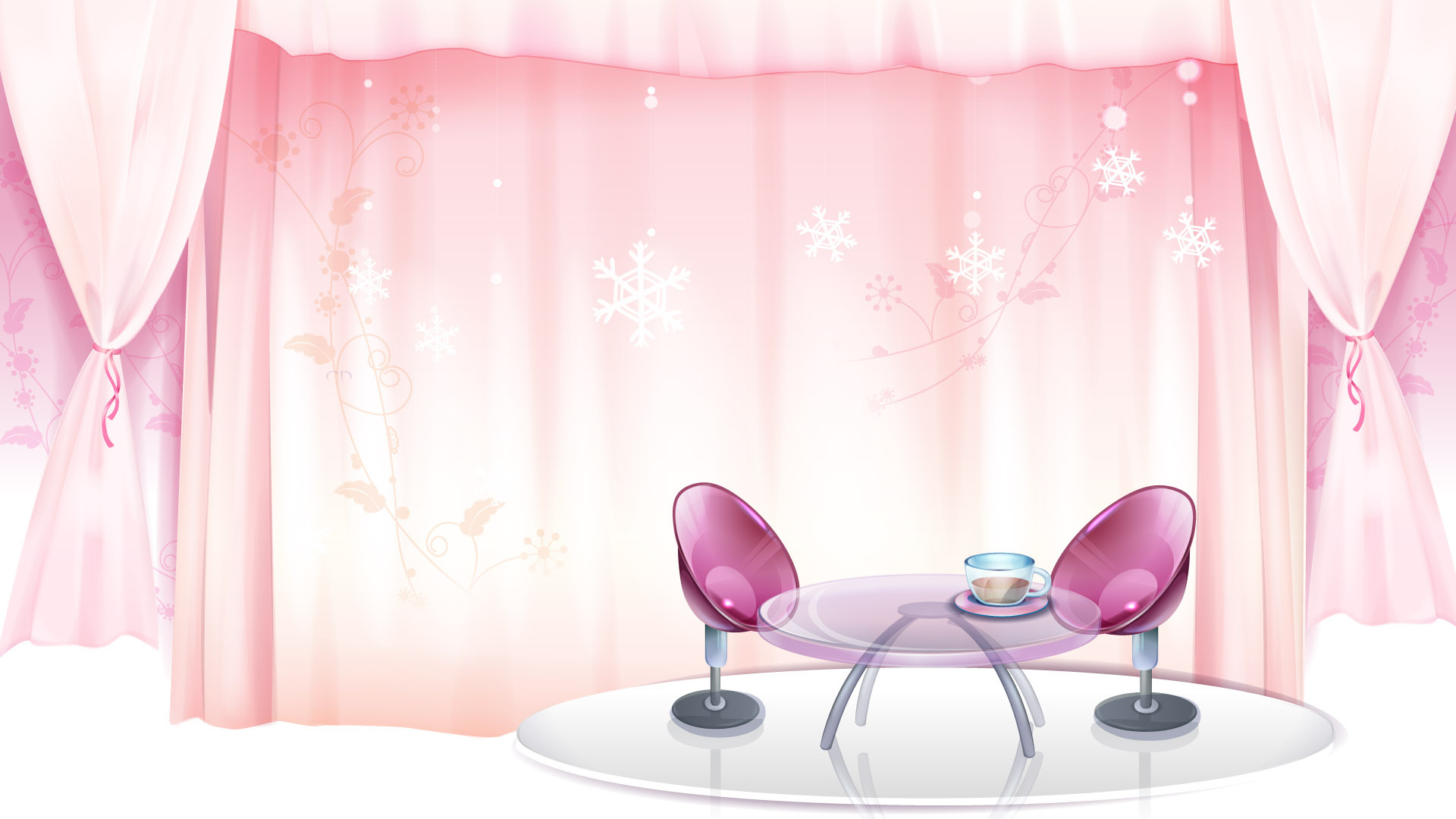 Розовая занавеска