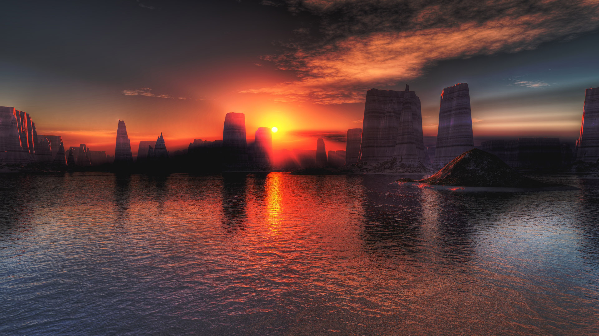 Закат в каньоне