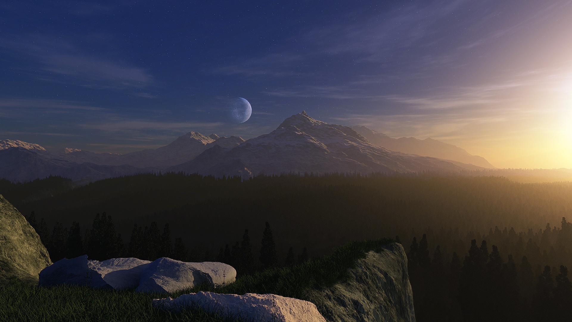 Огромная луна