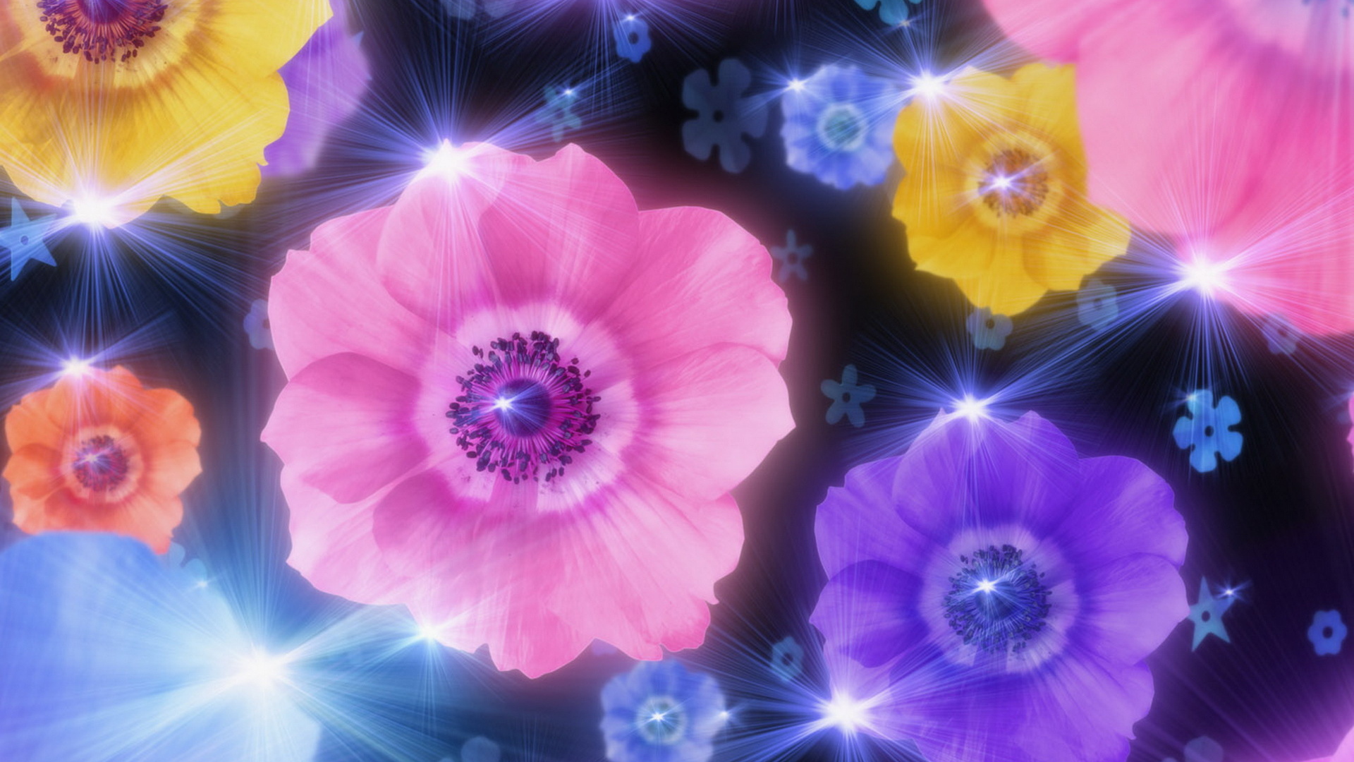 Сверкающие цветки