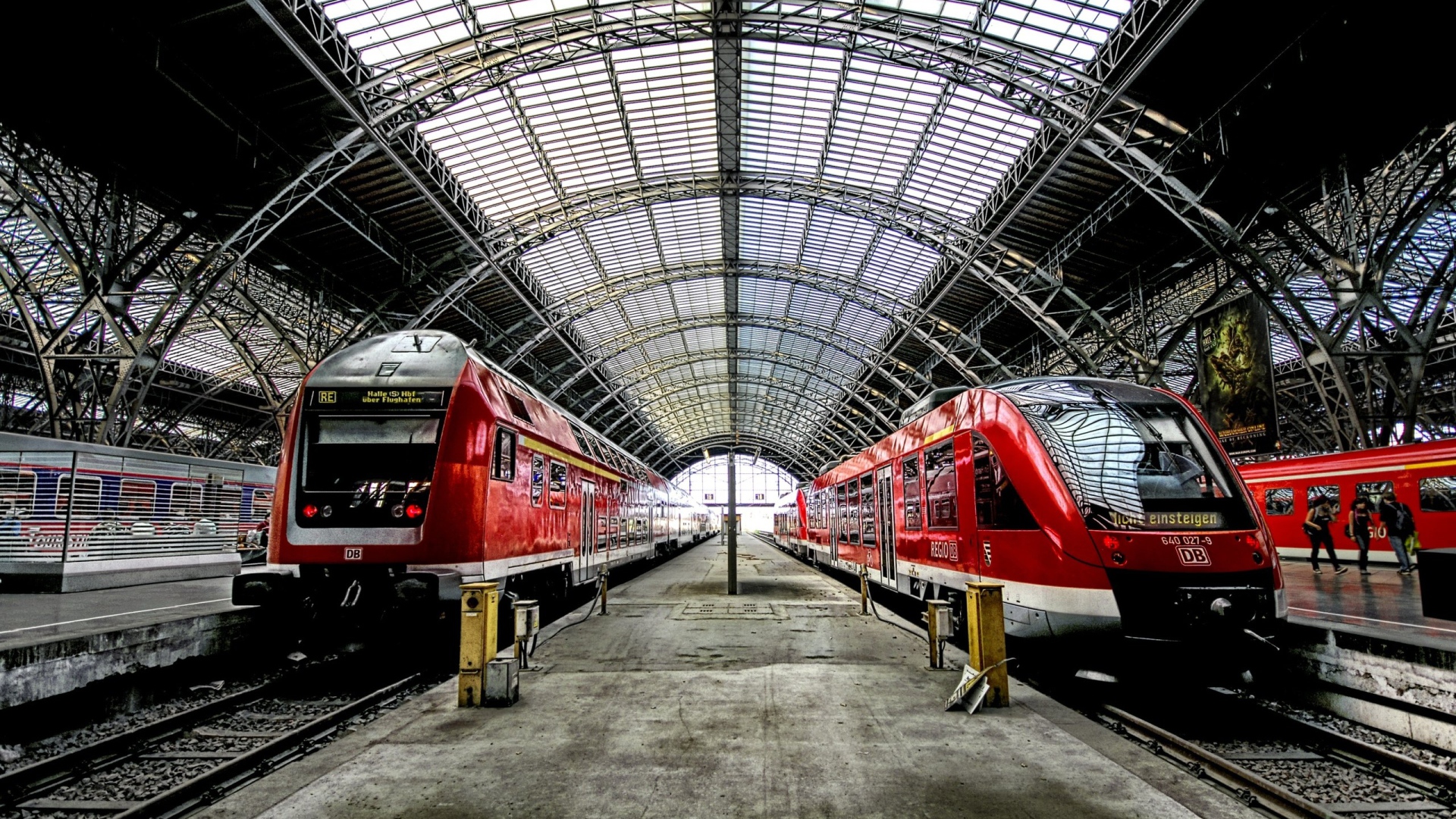 Trains at station