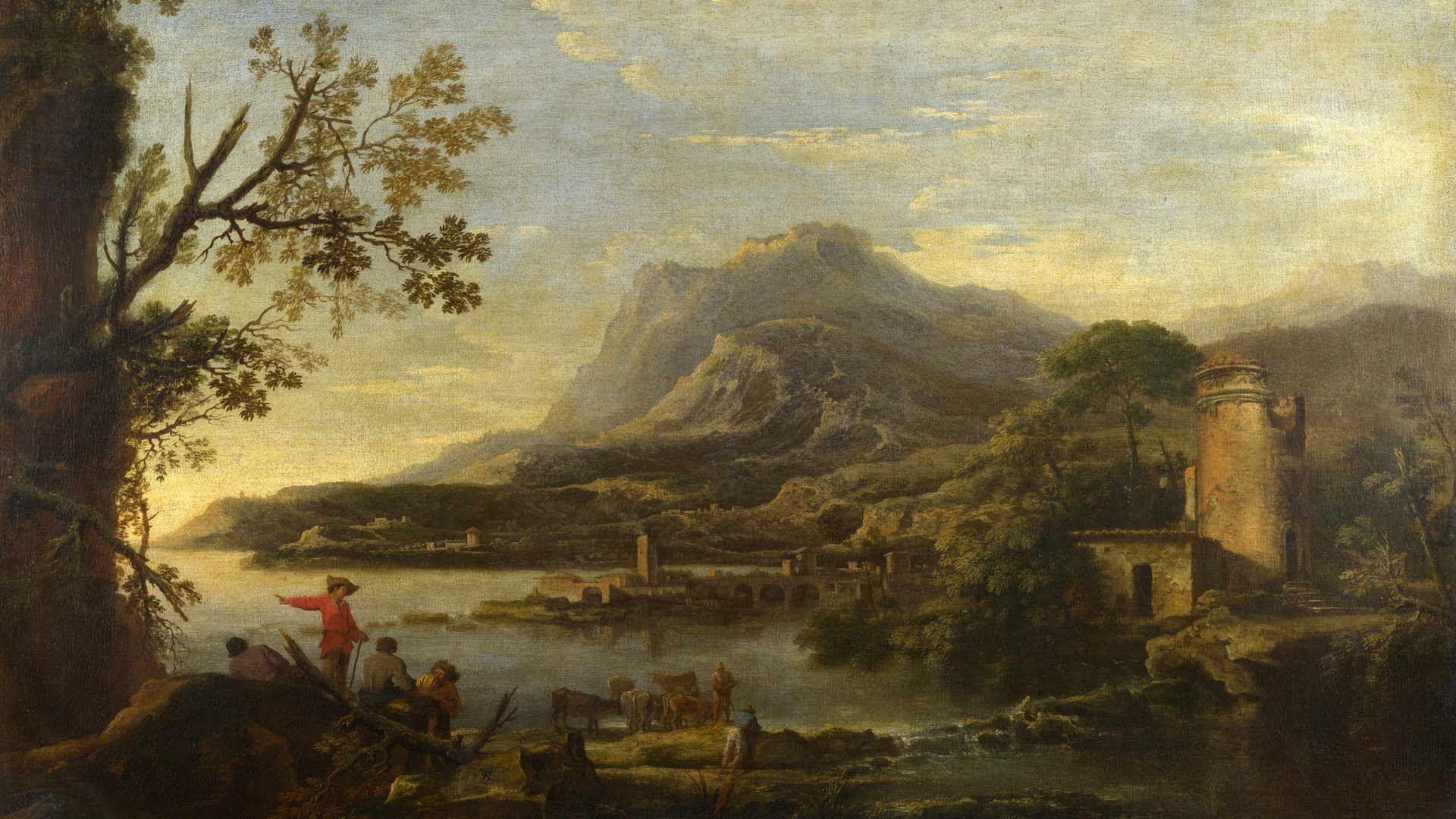 Живопись вид на гору