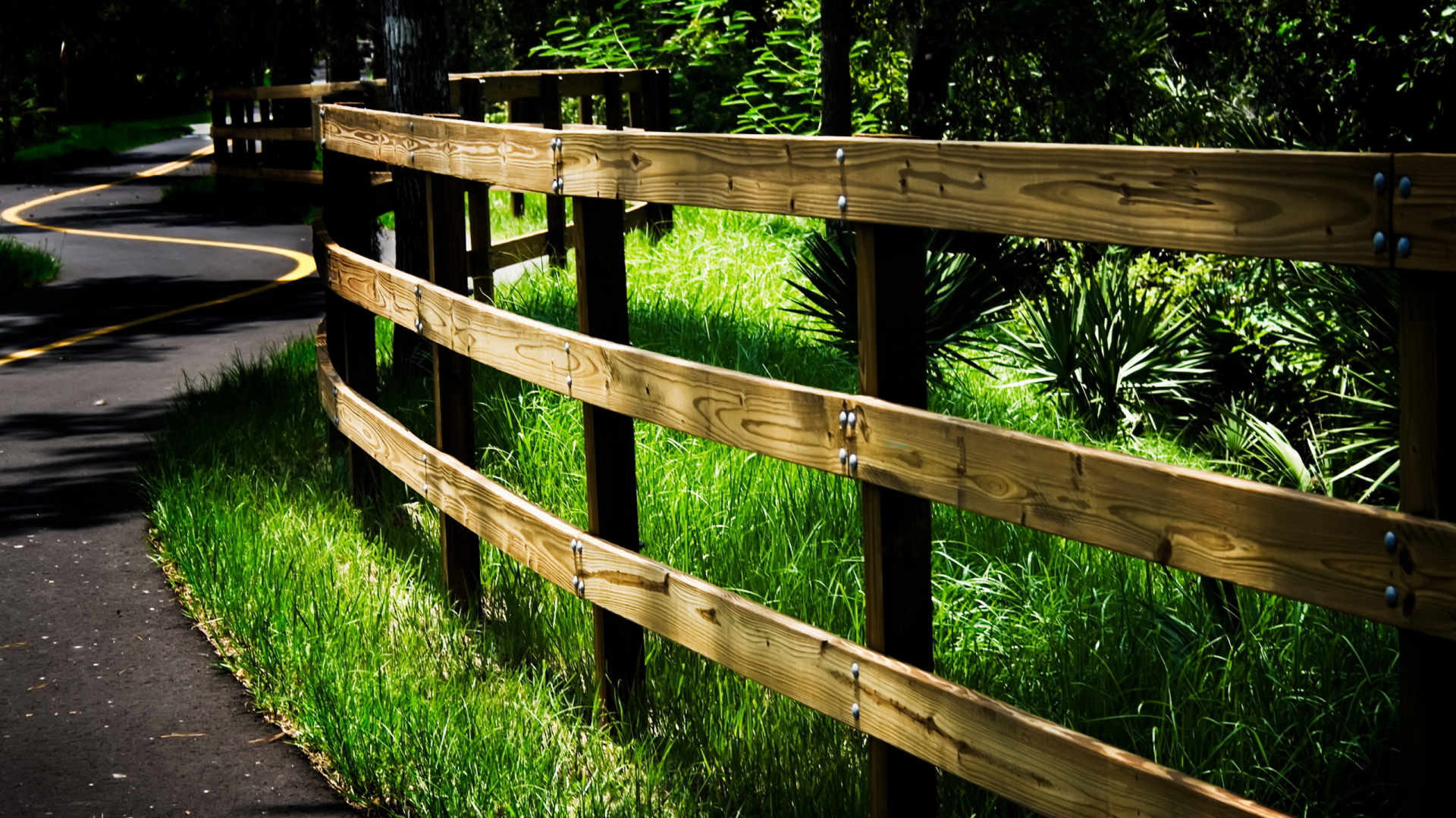 Забор вдоль дороги