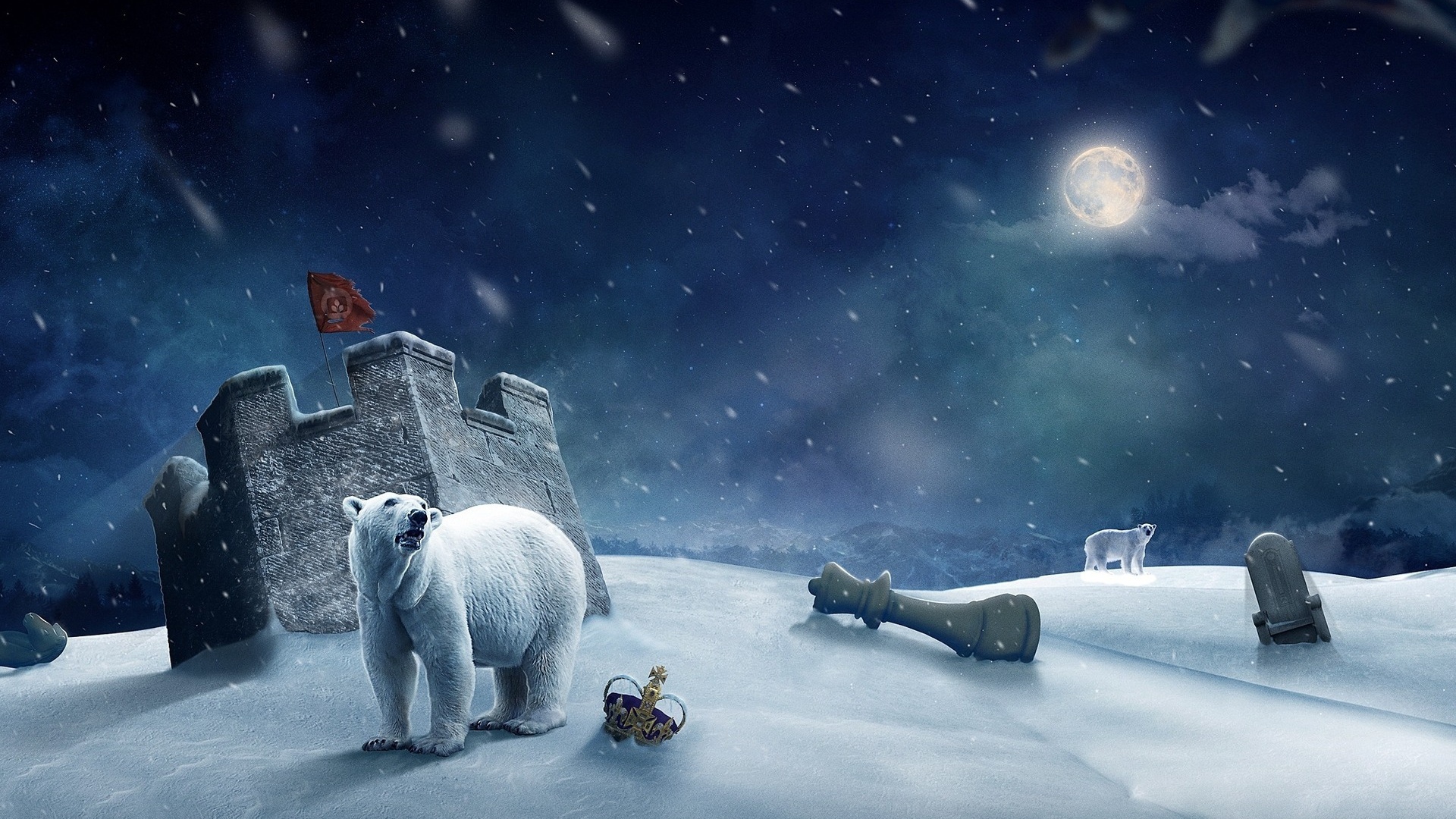 Белые медведи и шахматы